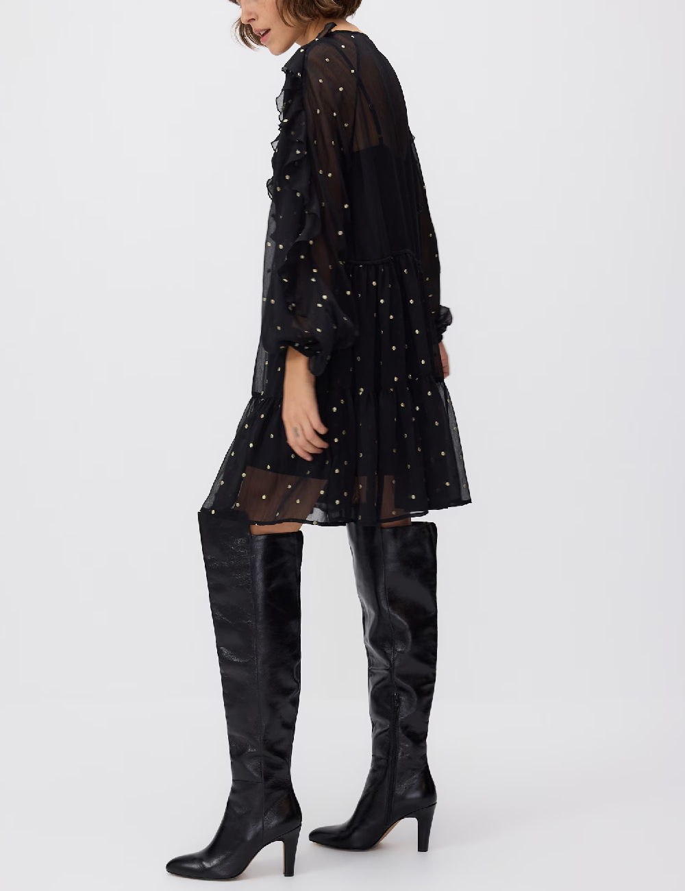 Rochie scurta Reserved, negru - 1 | YEO