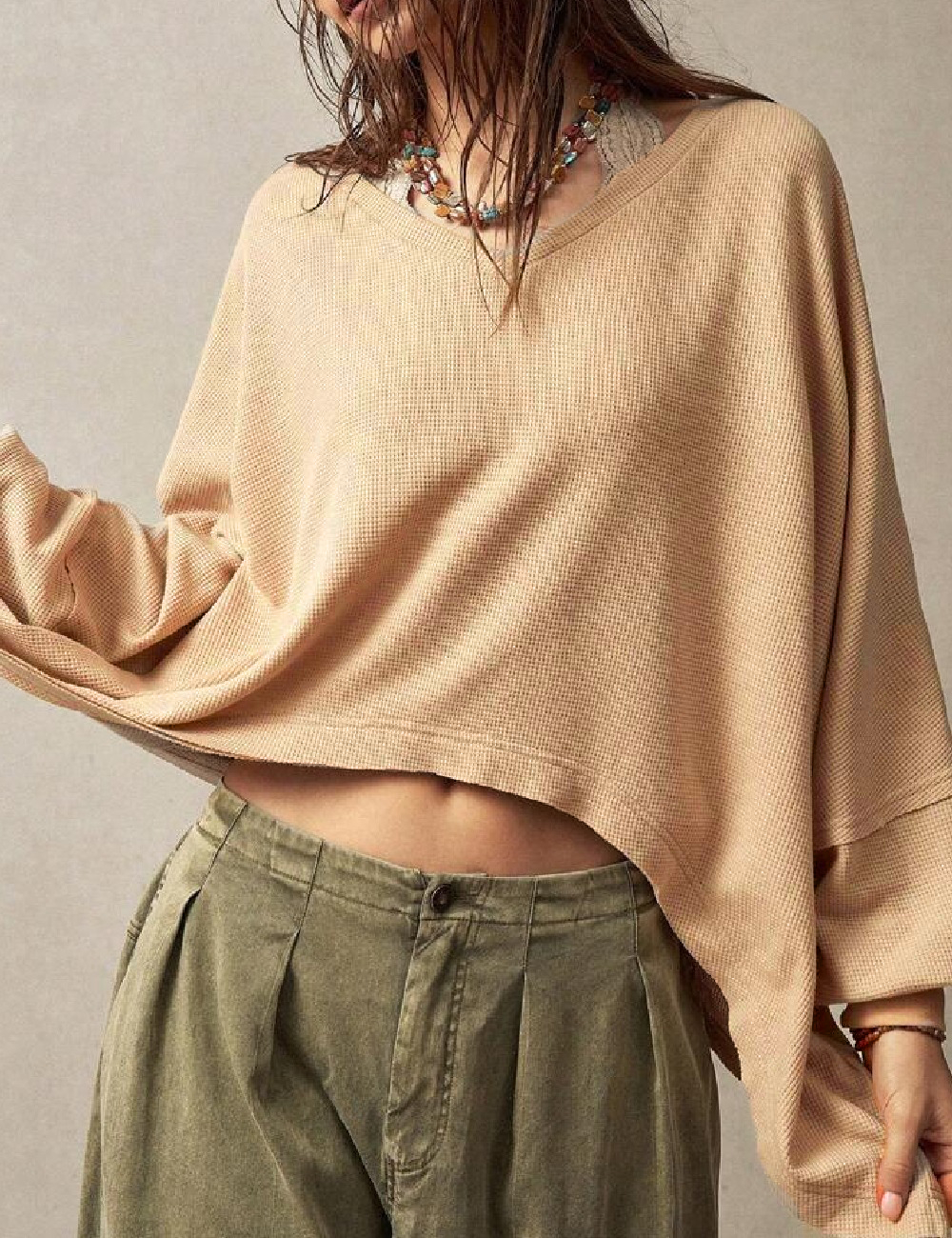 Bluza SHEIN, maro deschis - 1 | YEO