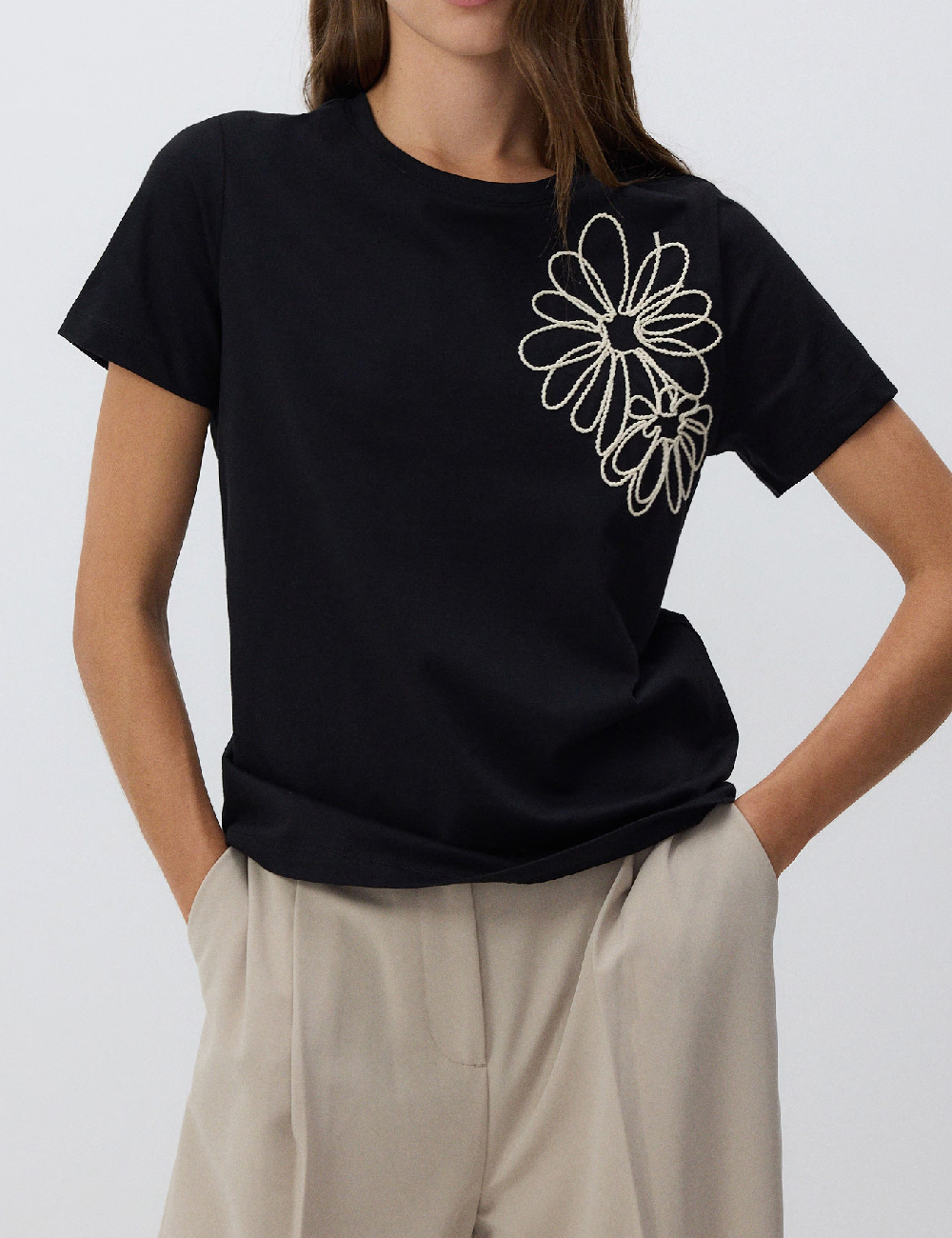 Tricou Reserved, negru
