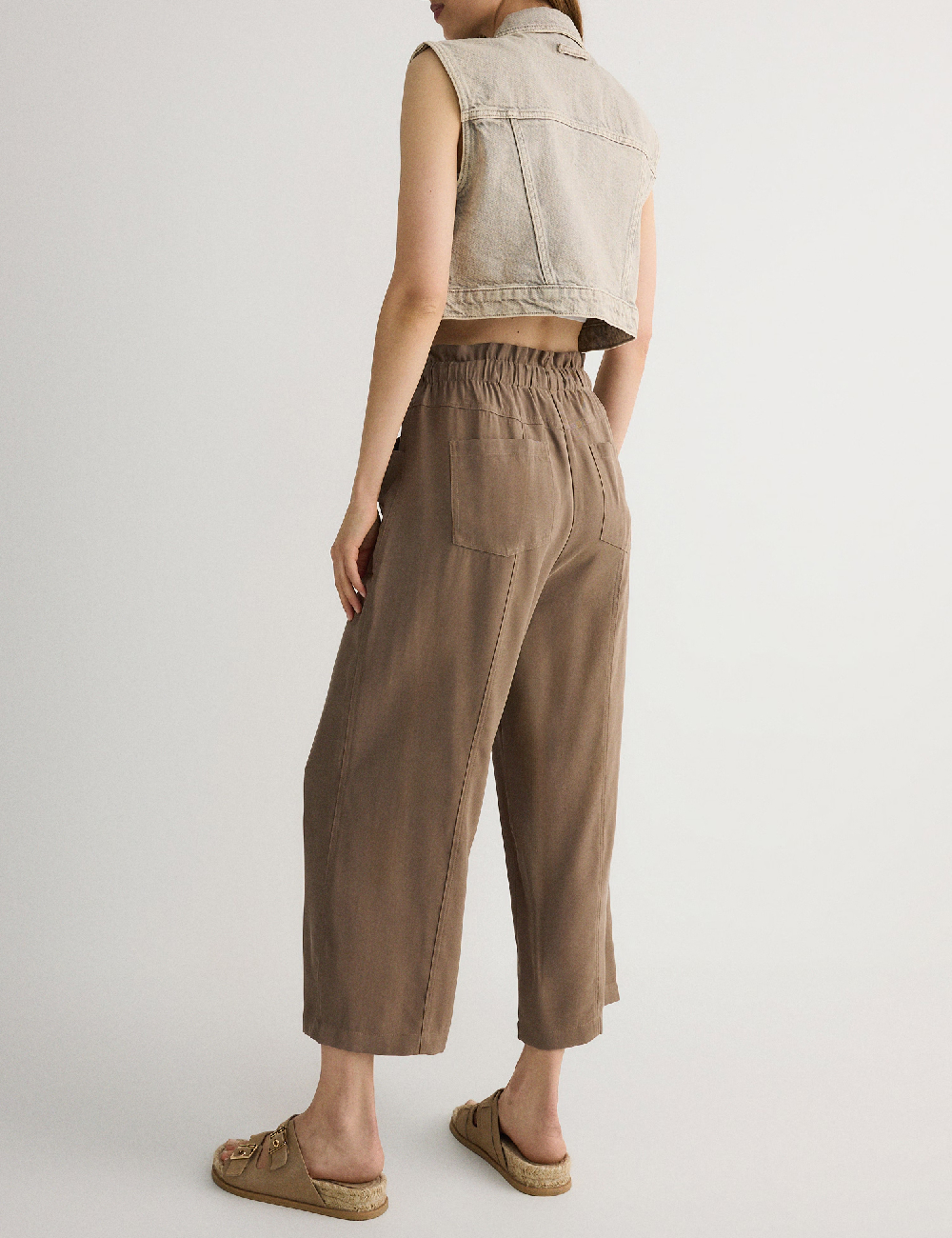 Pantaloni Reserved, maro - 1 | YEO