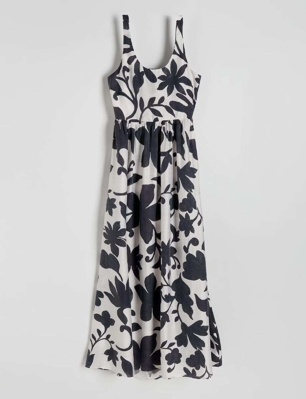 Rochie lunga Reserved, alb/negru - 1 | YEO