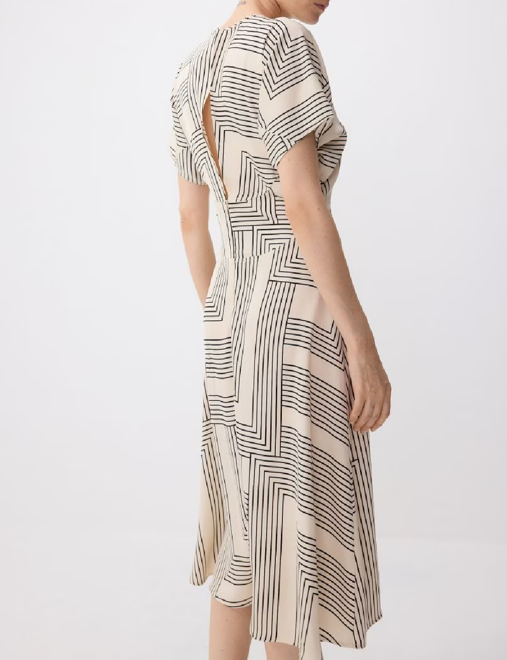Rochie medie Reserved, crem - 1 | YEO