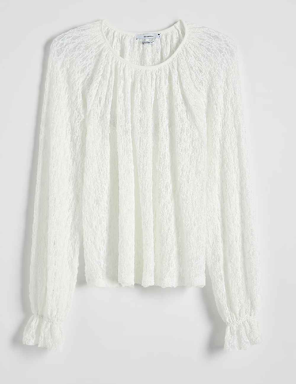 Bluza Reserved, alb - 1 | YEO