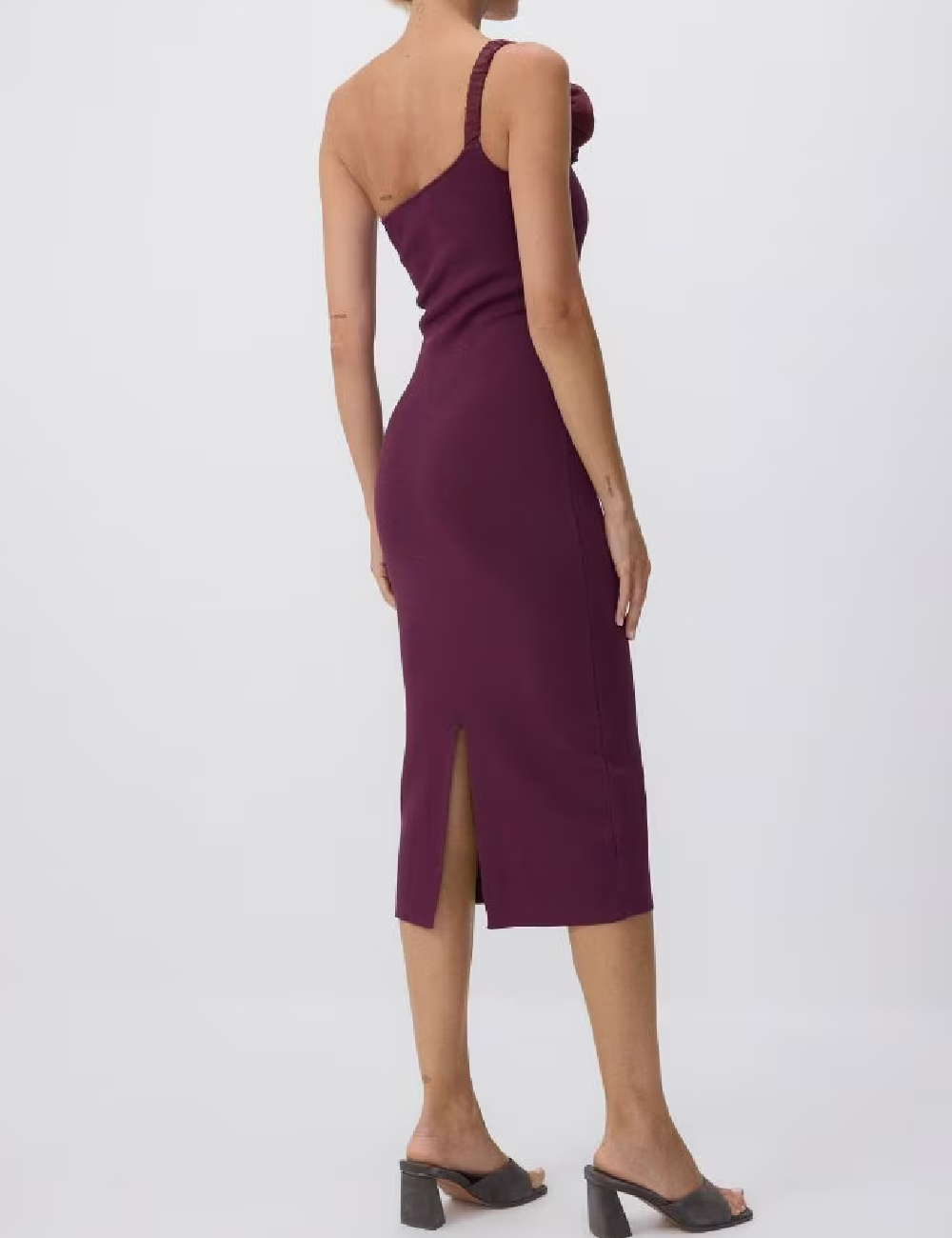 Rochie medie Reserved, pruna - 1 | YEO