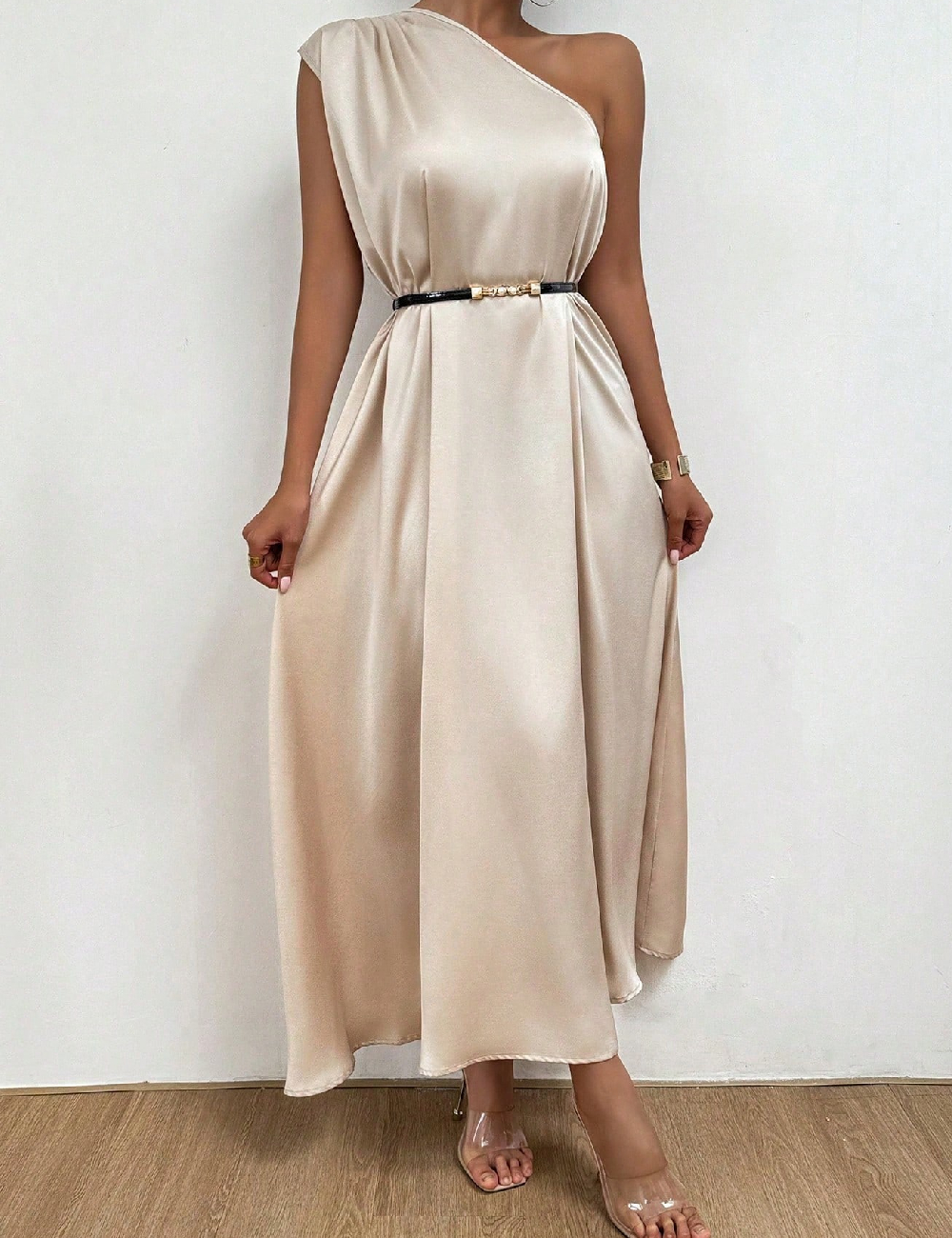 Rochie lunga SHEIN, crem