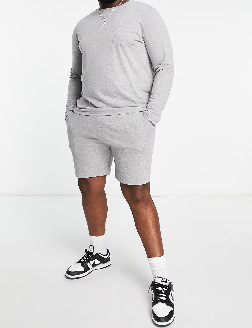 Pantaloni scurti Asos Plus Size Men, gri