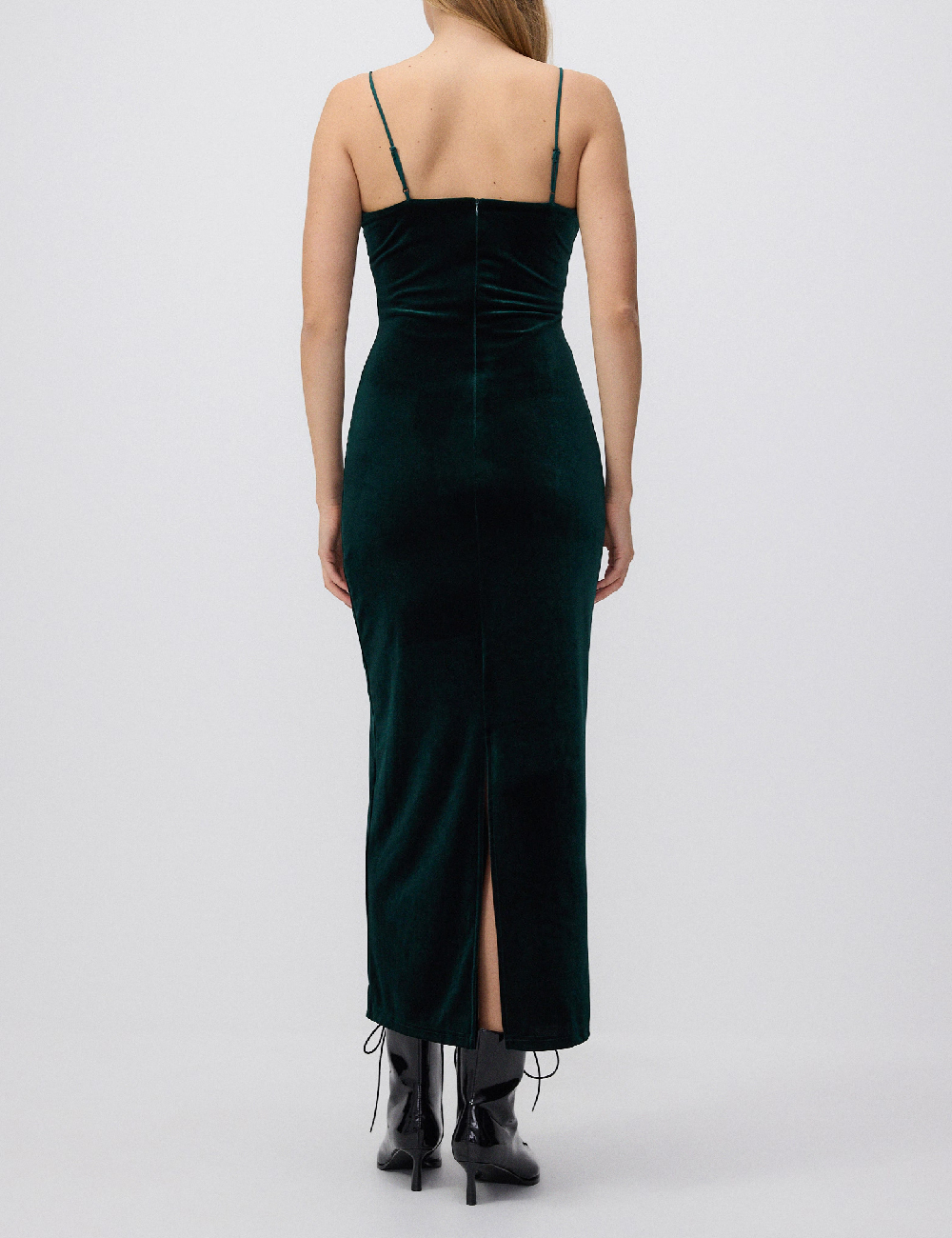 Rochie medie Reserved, verde inchis - 1 | YEO
