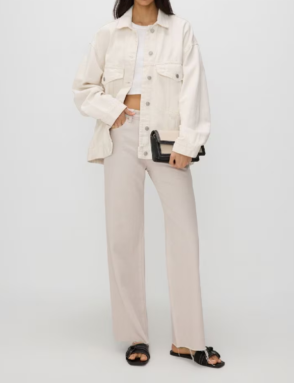 Jacheta Oversize Reserved, crem