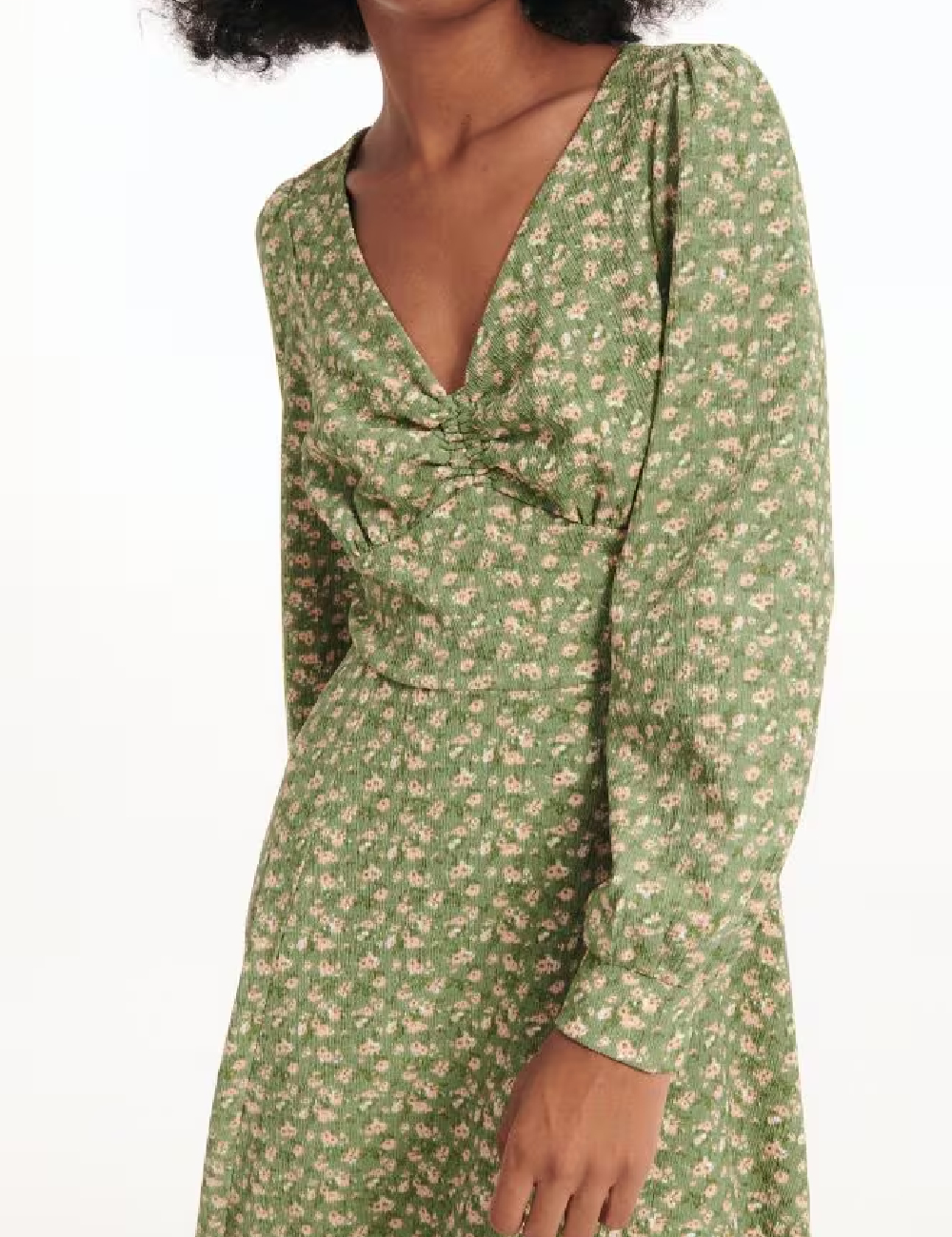 Rochie medie Reserved, verde - 1 | YEO