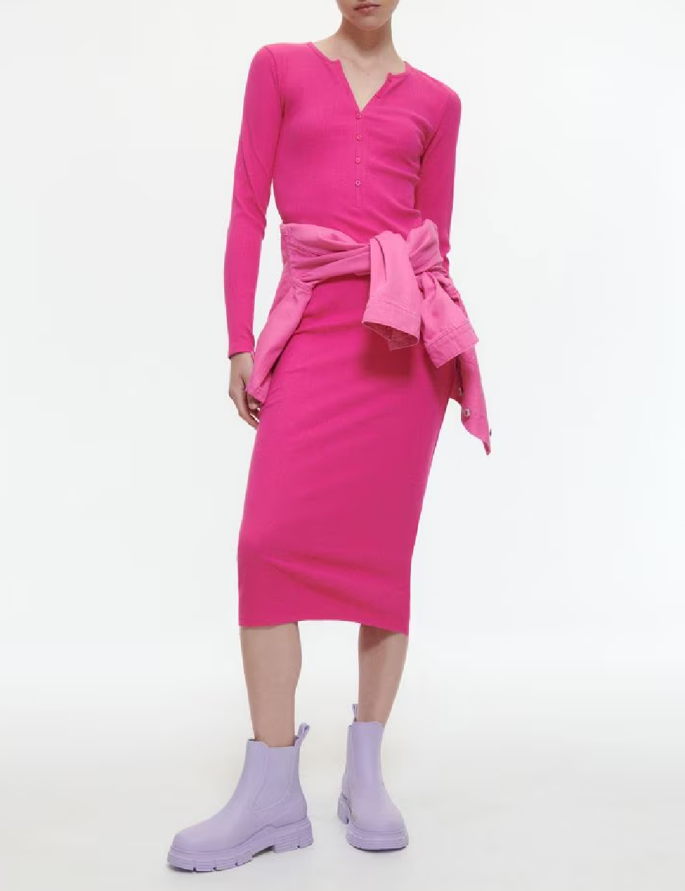 Rochie medie Reserved, roz