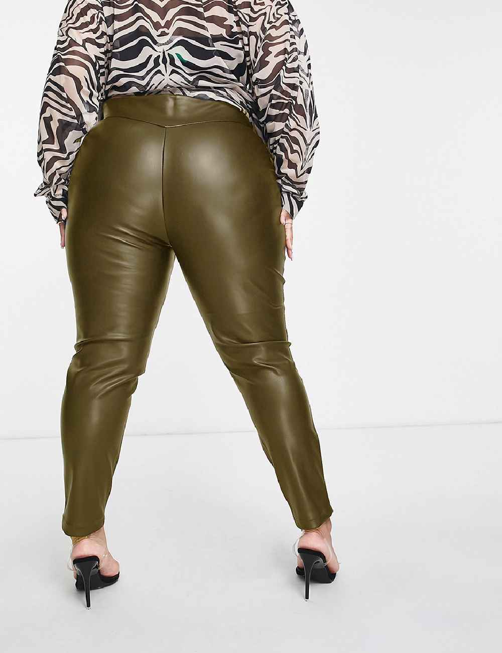 Pantaloni ASOS Curve, kaki - 1 | YEO
