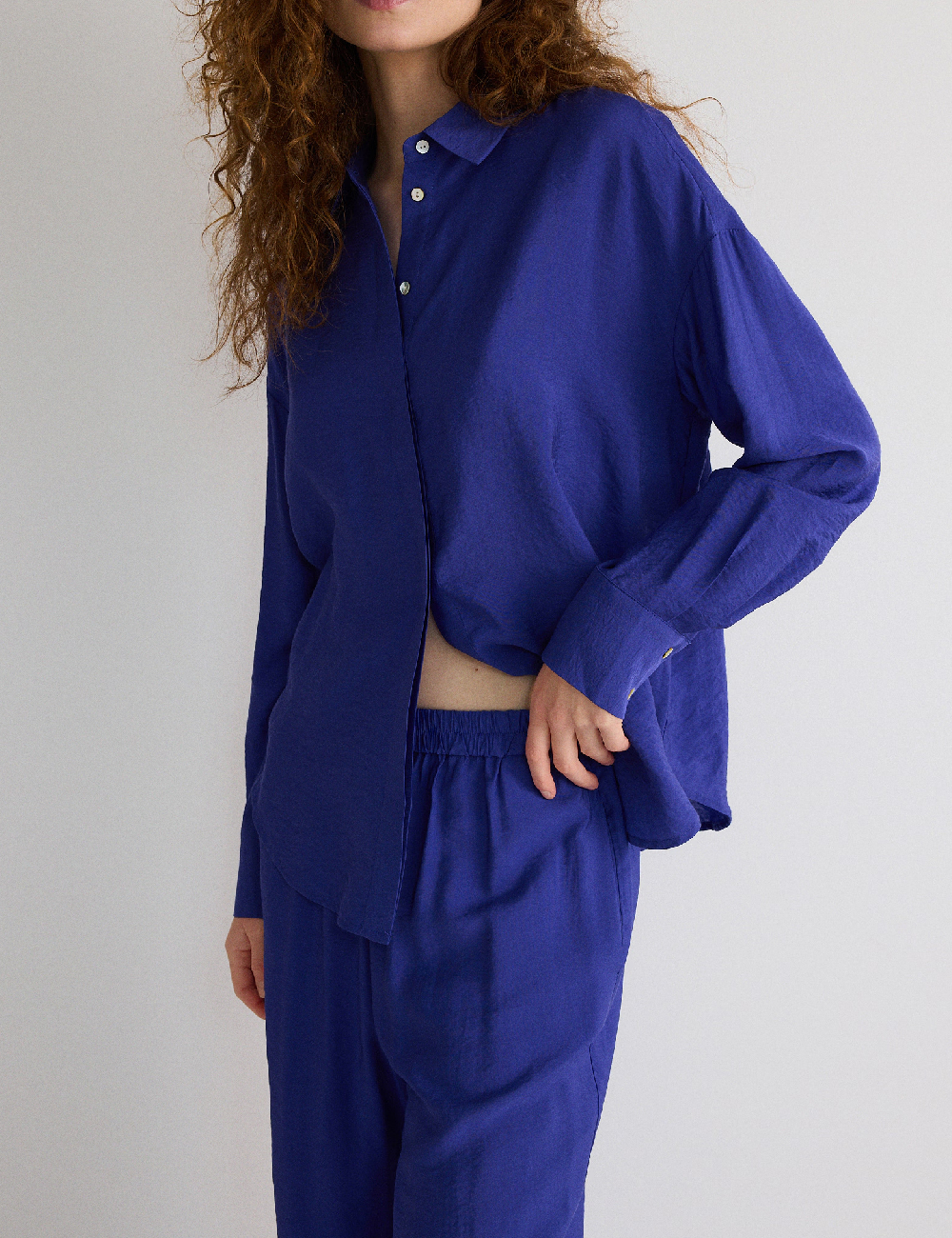 Pantaloni Reserved, albastru - 1 | YEO