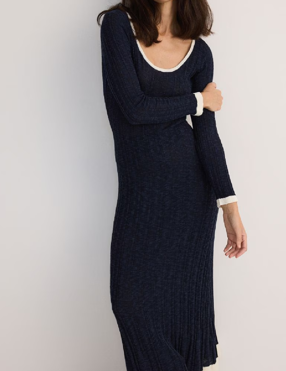 Rochie lunga Reserved, bleumarin - 1 | YEO