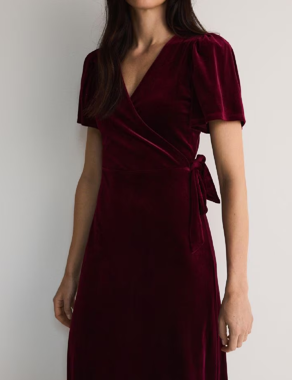 Rochie medie Reserved, visiniu - 1 | YEO