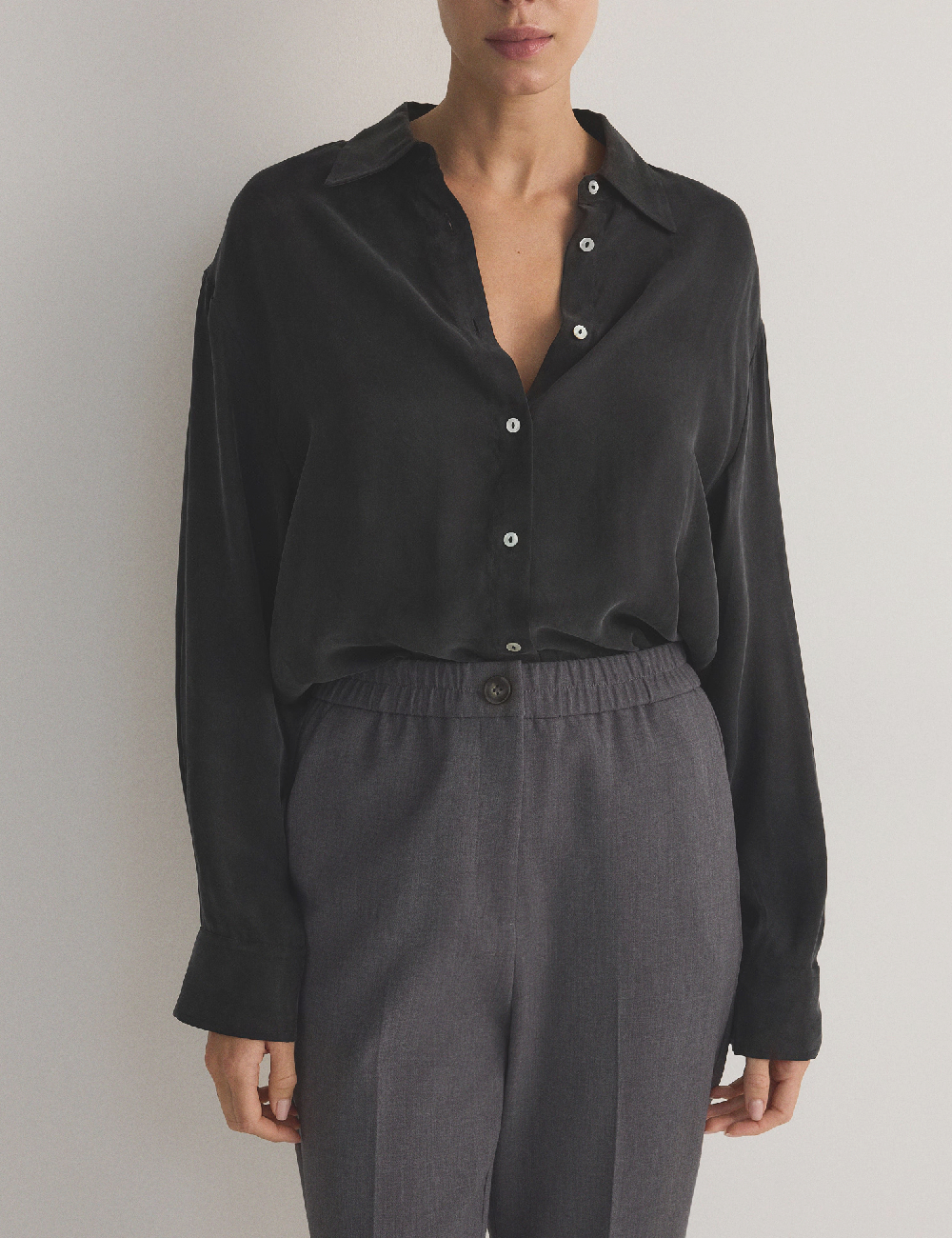 Pantaloni Reserved, gri - 1 | YEO