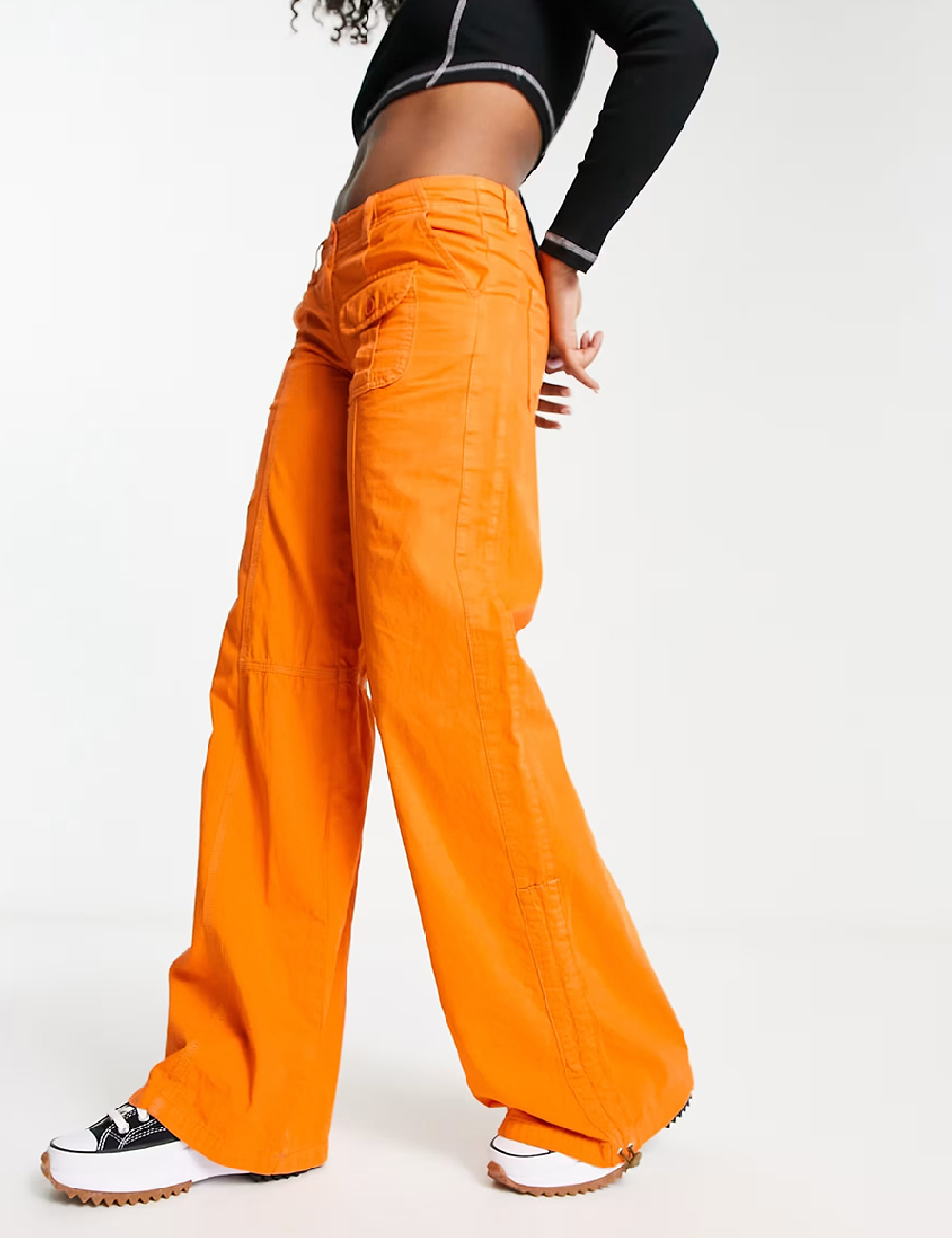 Pantaloni COLLUSION, portocaliu - 1 | YEO