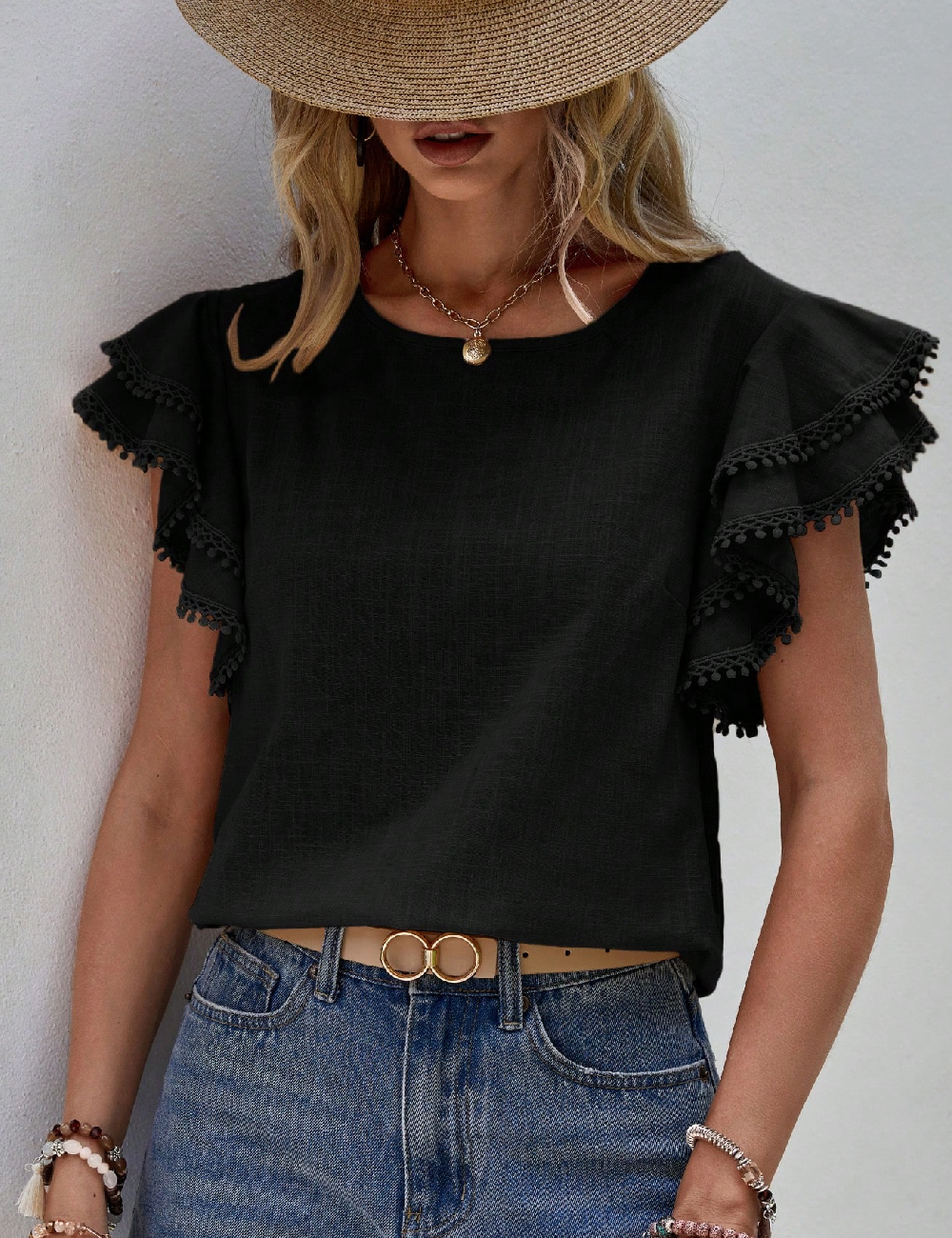 Bluza Emery Rose, negru