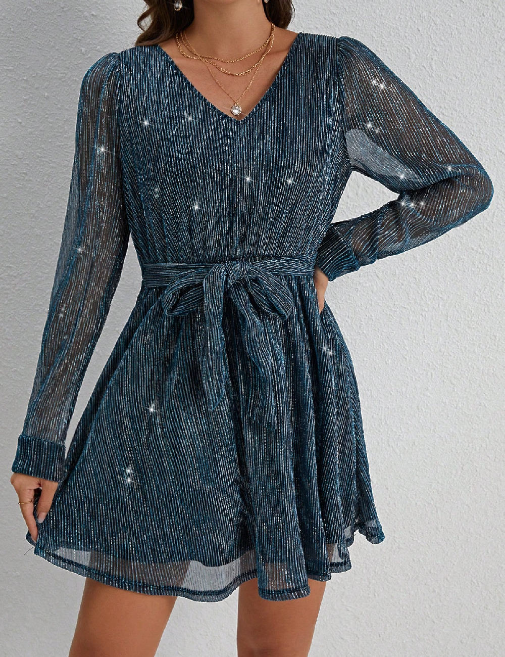 Rochie scurta SHEIN, turcoaz