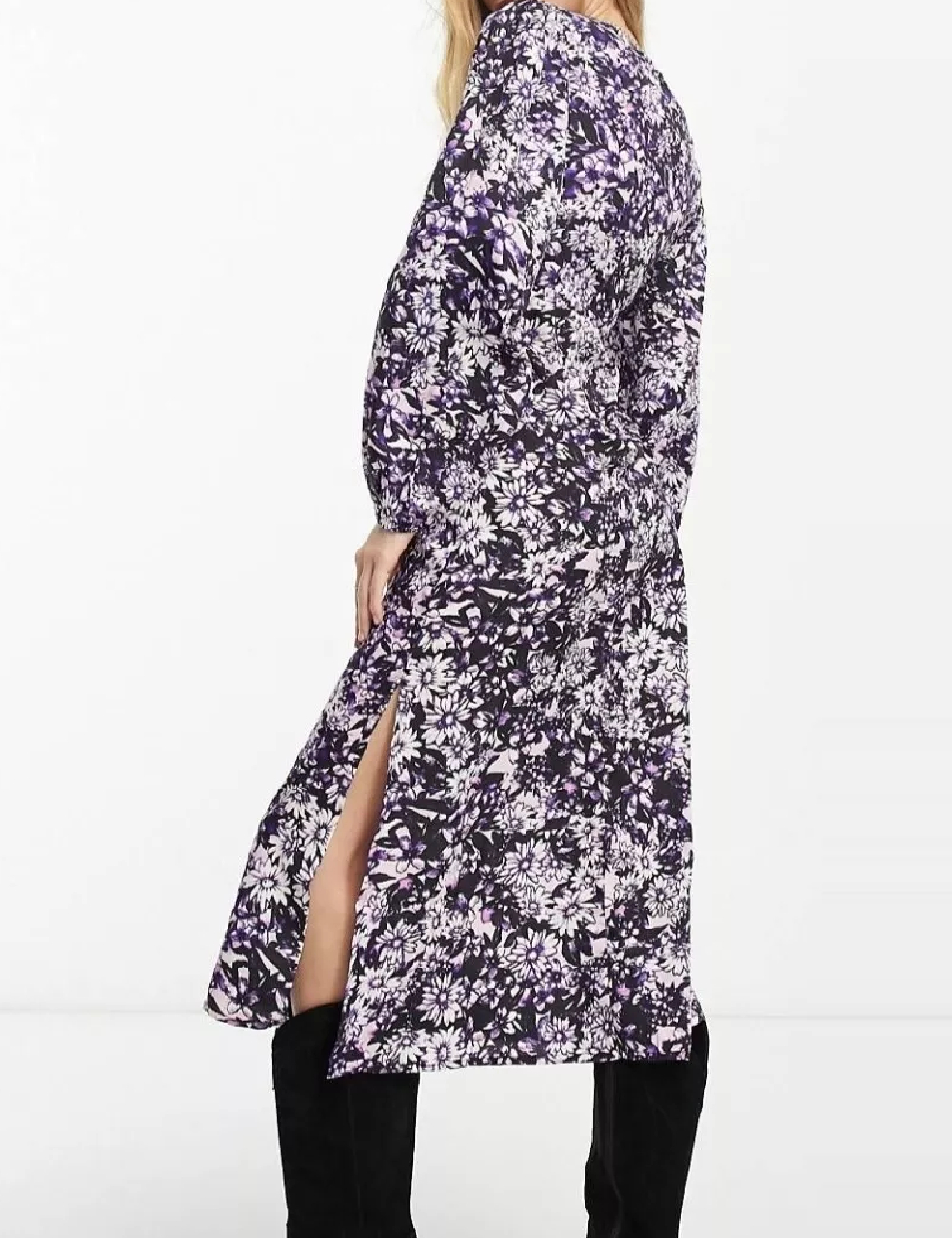 Rochie medie Violet Romance, floral print - 1 | YEO
