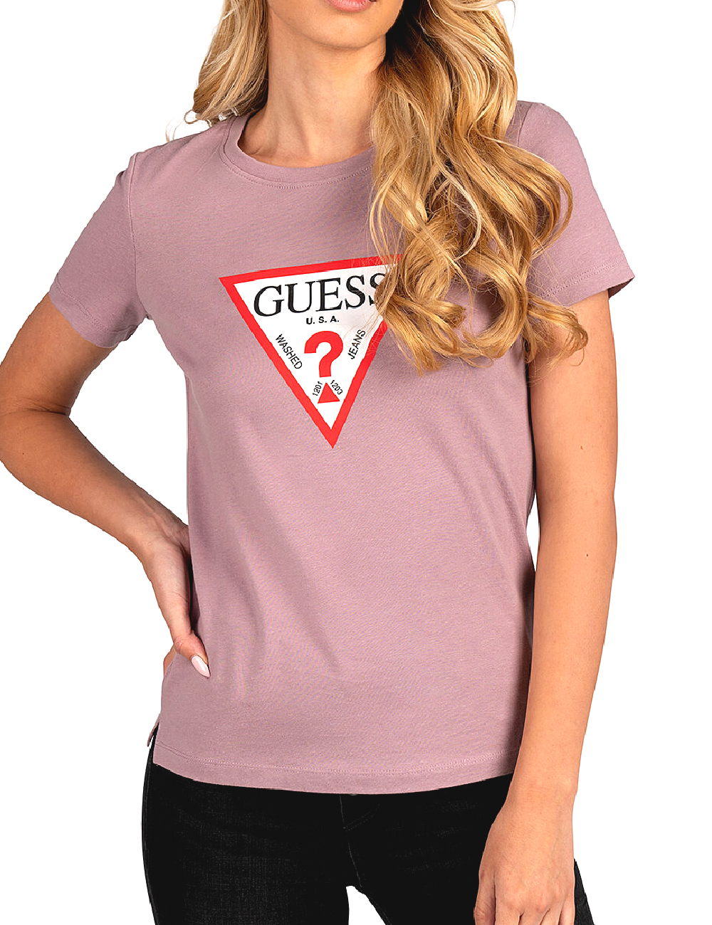 Tricou Guess, roz pudra