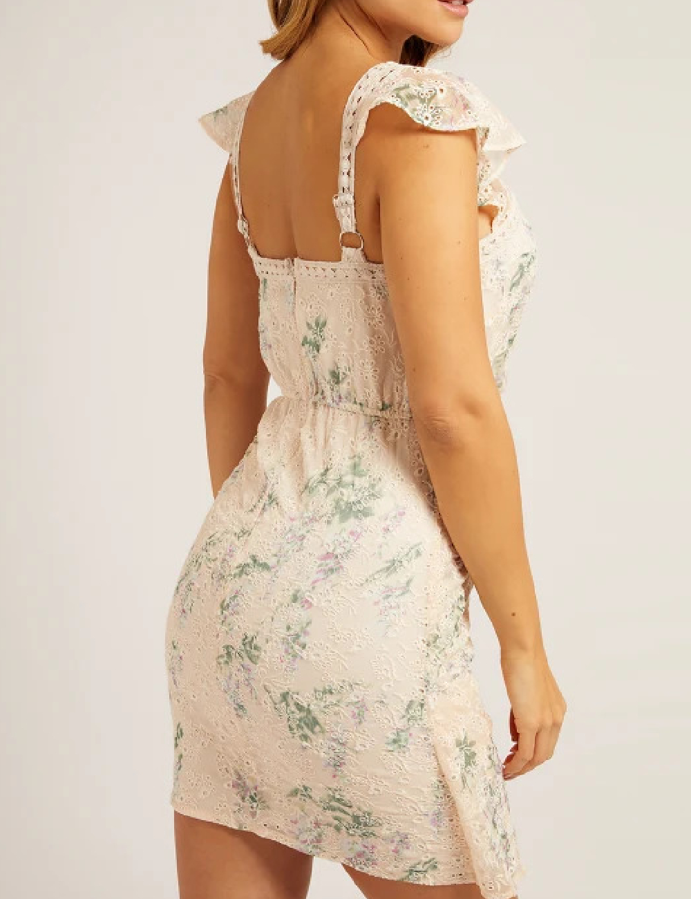 Rochie scurta Guess, crem - 1 | YEO