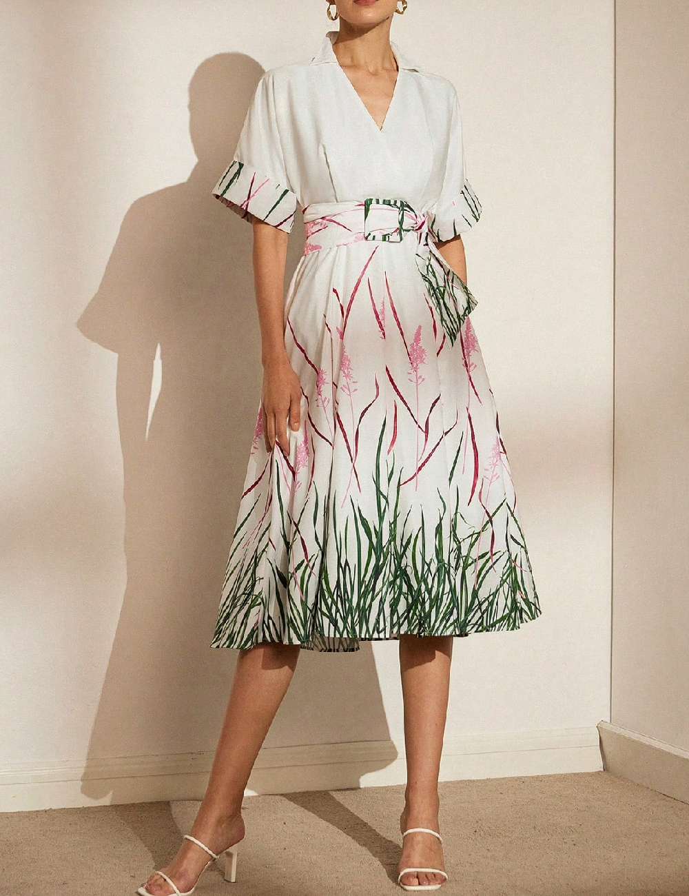 Rochie medie SHEIN, alb