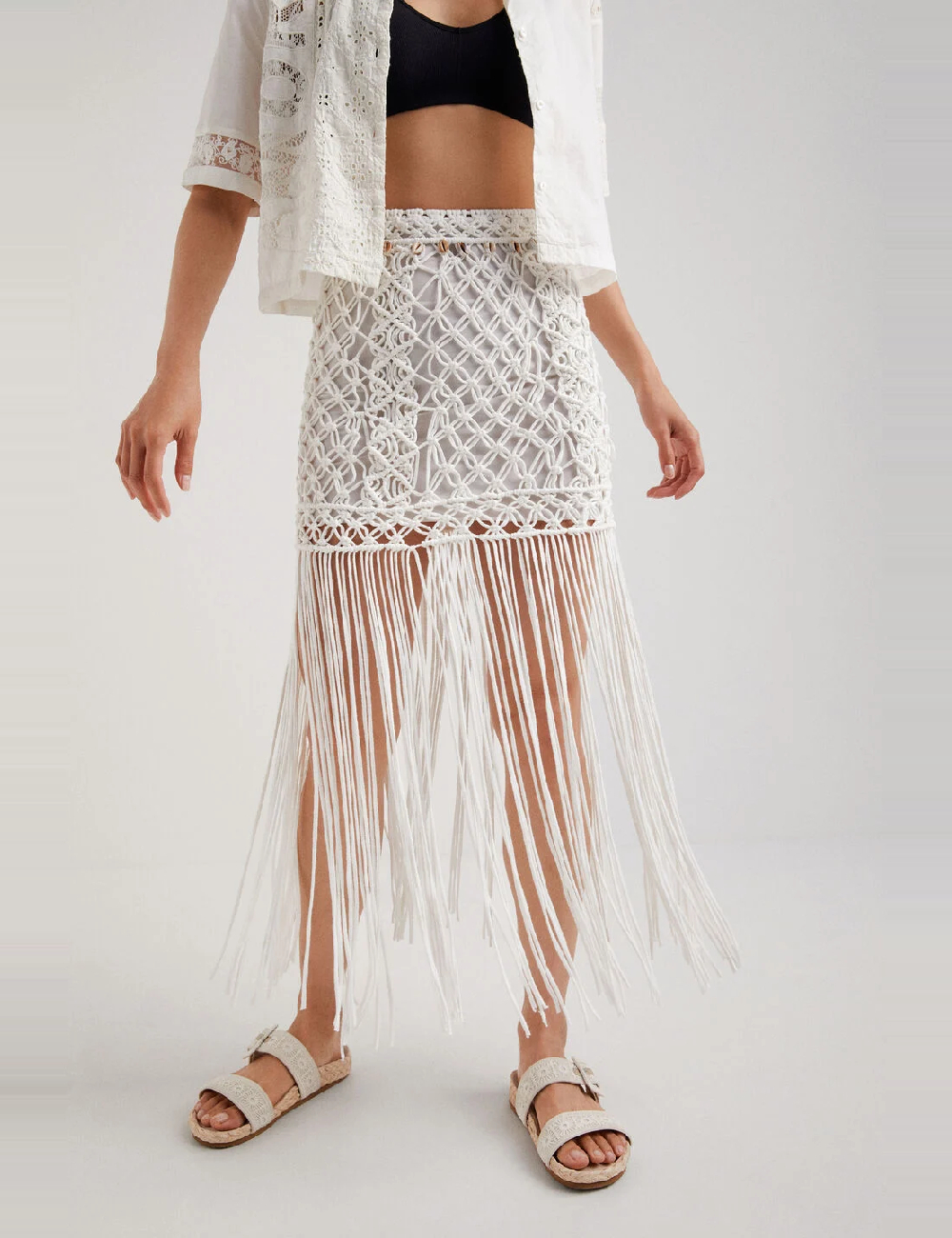 Fusta Desigual, alb - 1 | YEO