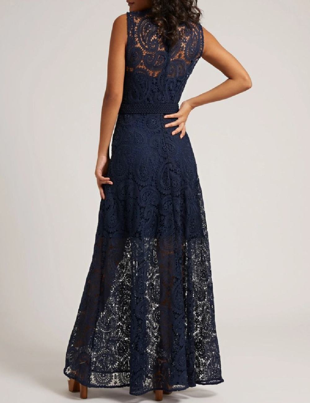 Rochie lunga Guess, albastru - 1 | YEO