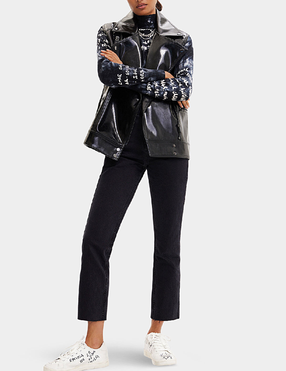 Vesta oversize Desigual, negru - 1 | YEO