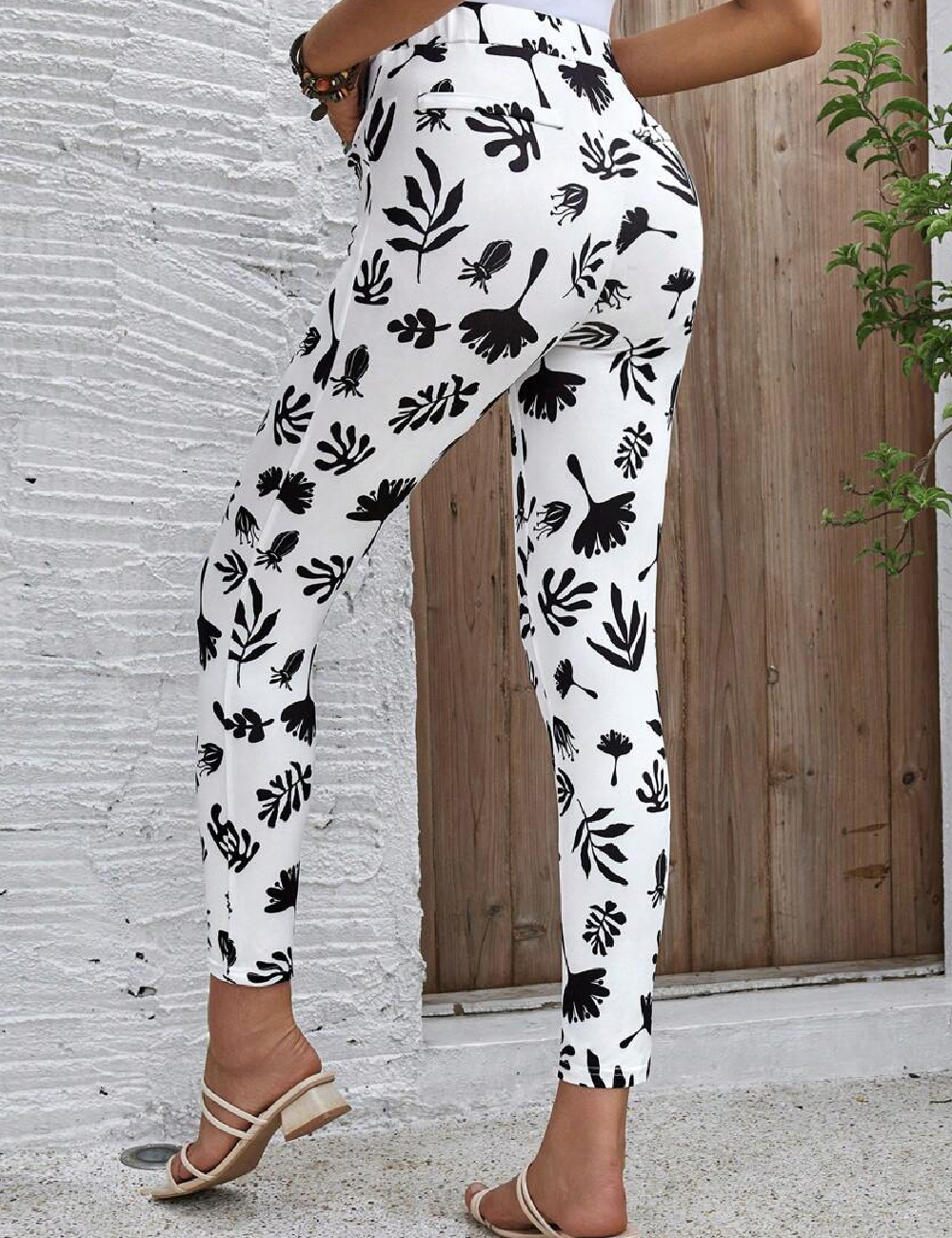 Pantaloni SHEIN, alb - 1 | YEO