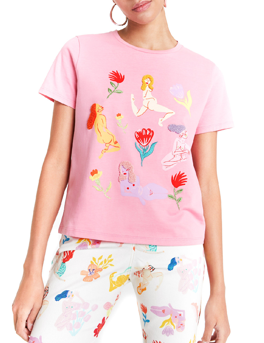 Tricou Desigual, roz