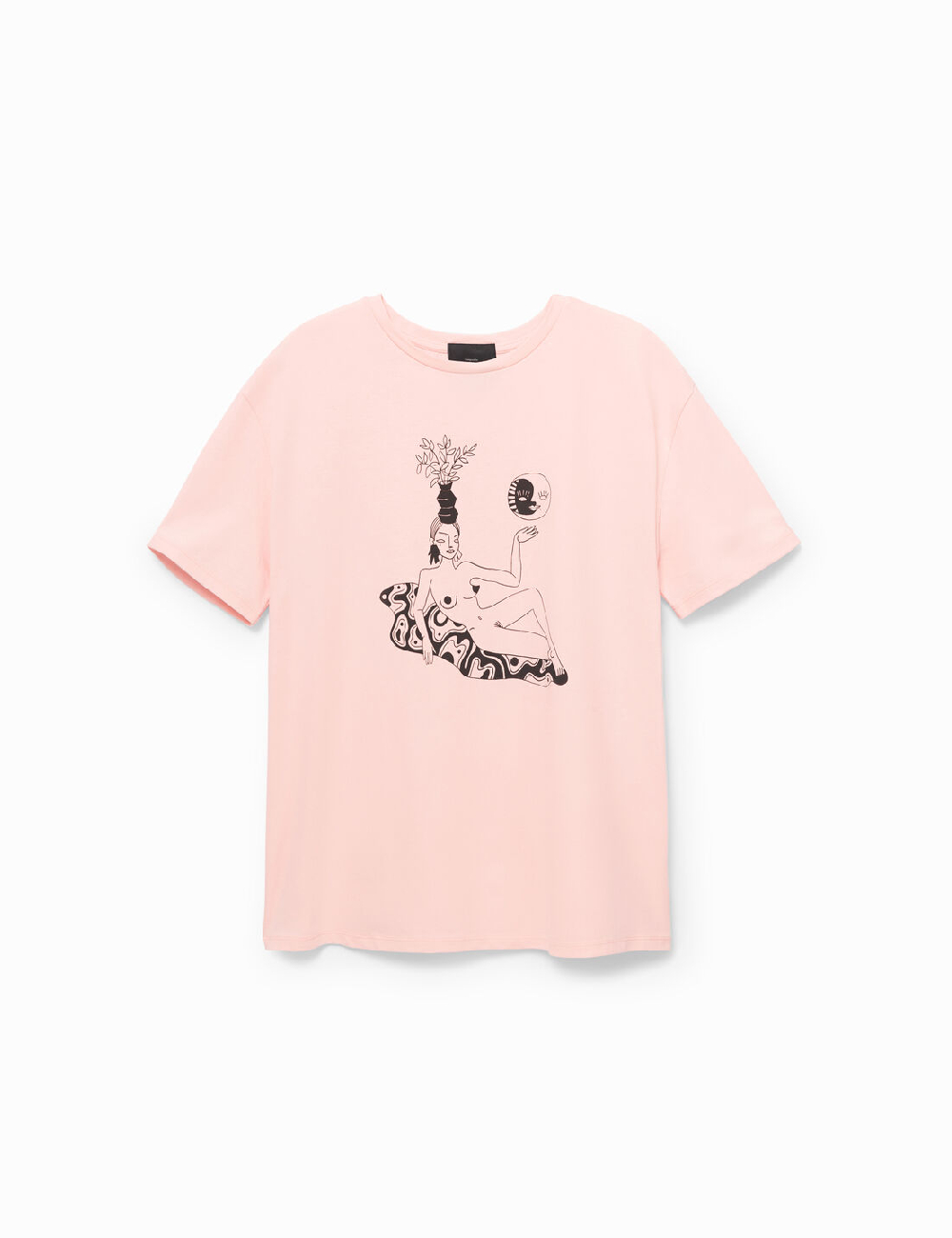 Tricou Oversize Desigual, roz - 1 | YEO