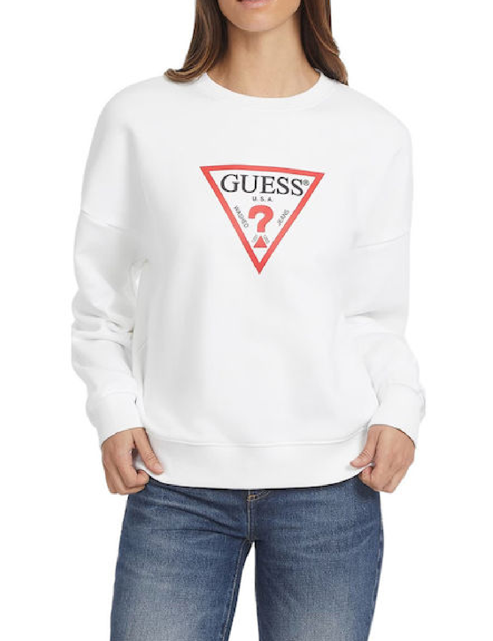 Bluza Oversize Guess, alb