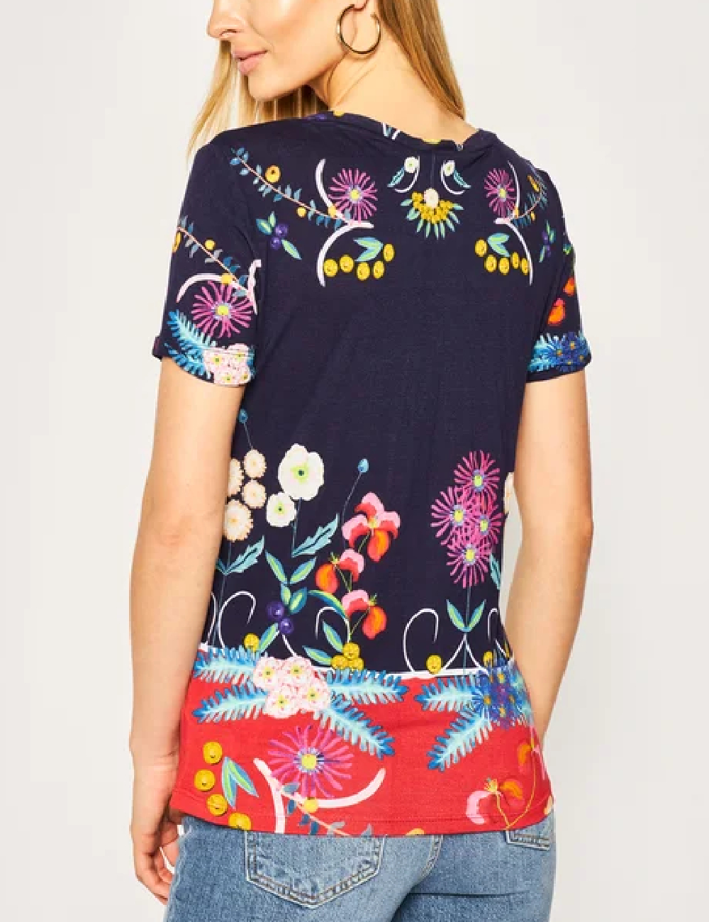 Tricou Desigual, albastru - 1 | YEO