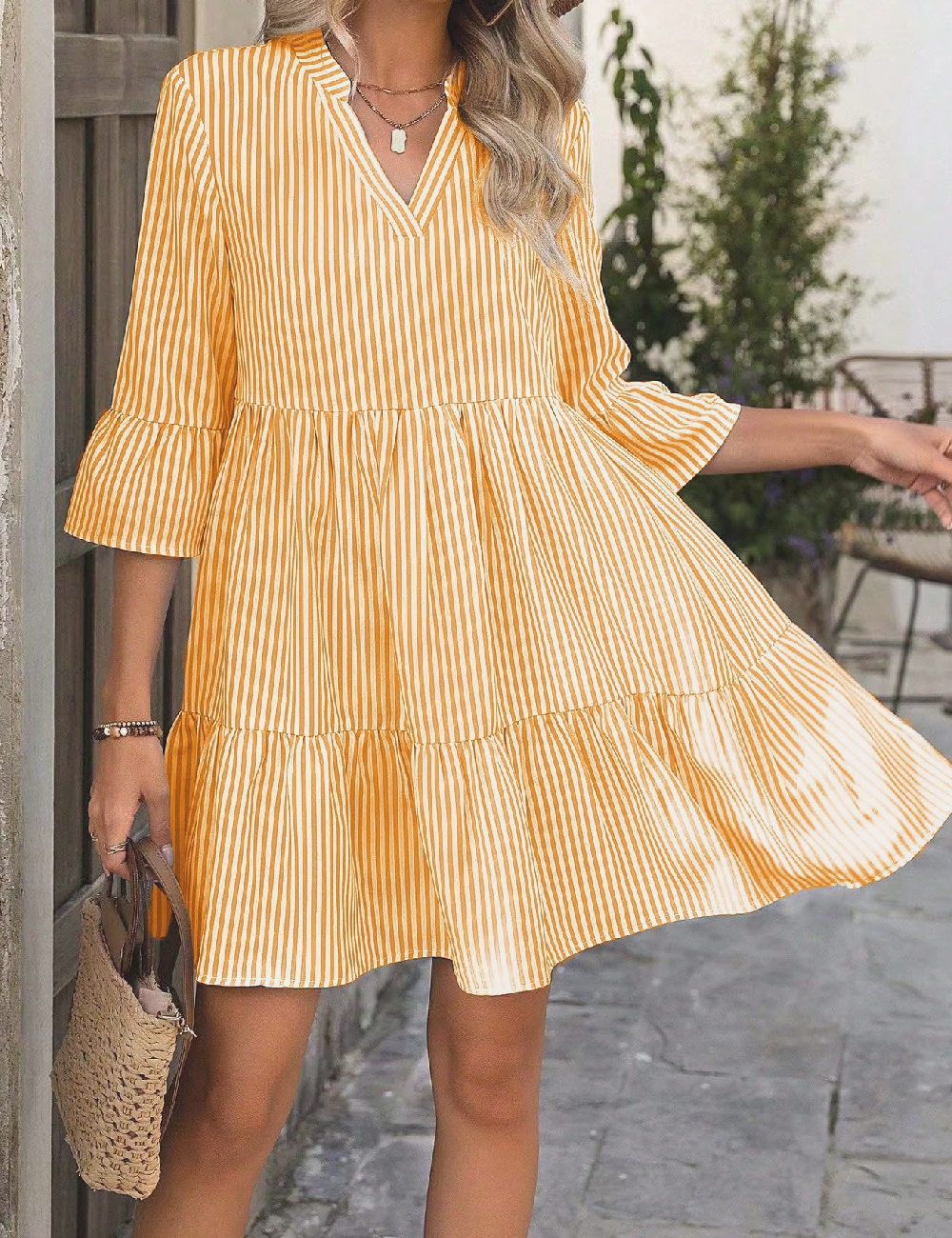 Rochie scurta SHEIN, galben