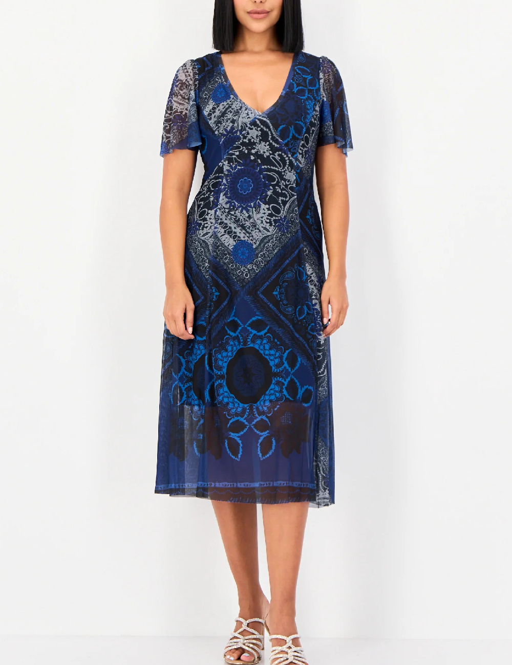 Rochie medie Desigual, albastru - 1 | YEO