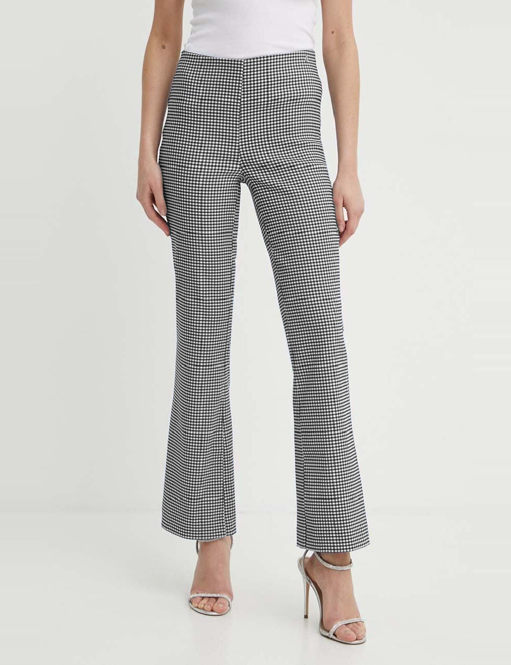 Pantaloni Guess, alb/negru