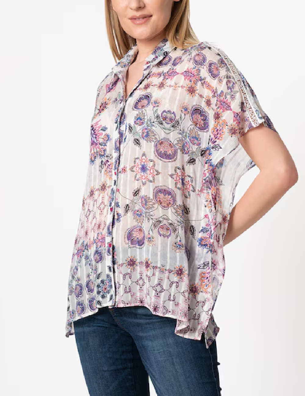 Camasa Desigual, mix culori - 1 | YEO