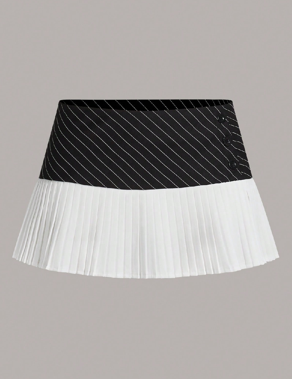 Fusta pantalon SHEIN, alb/negru