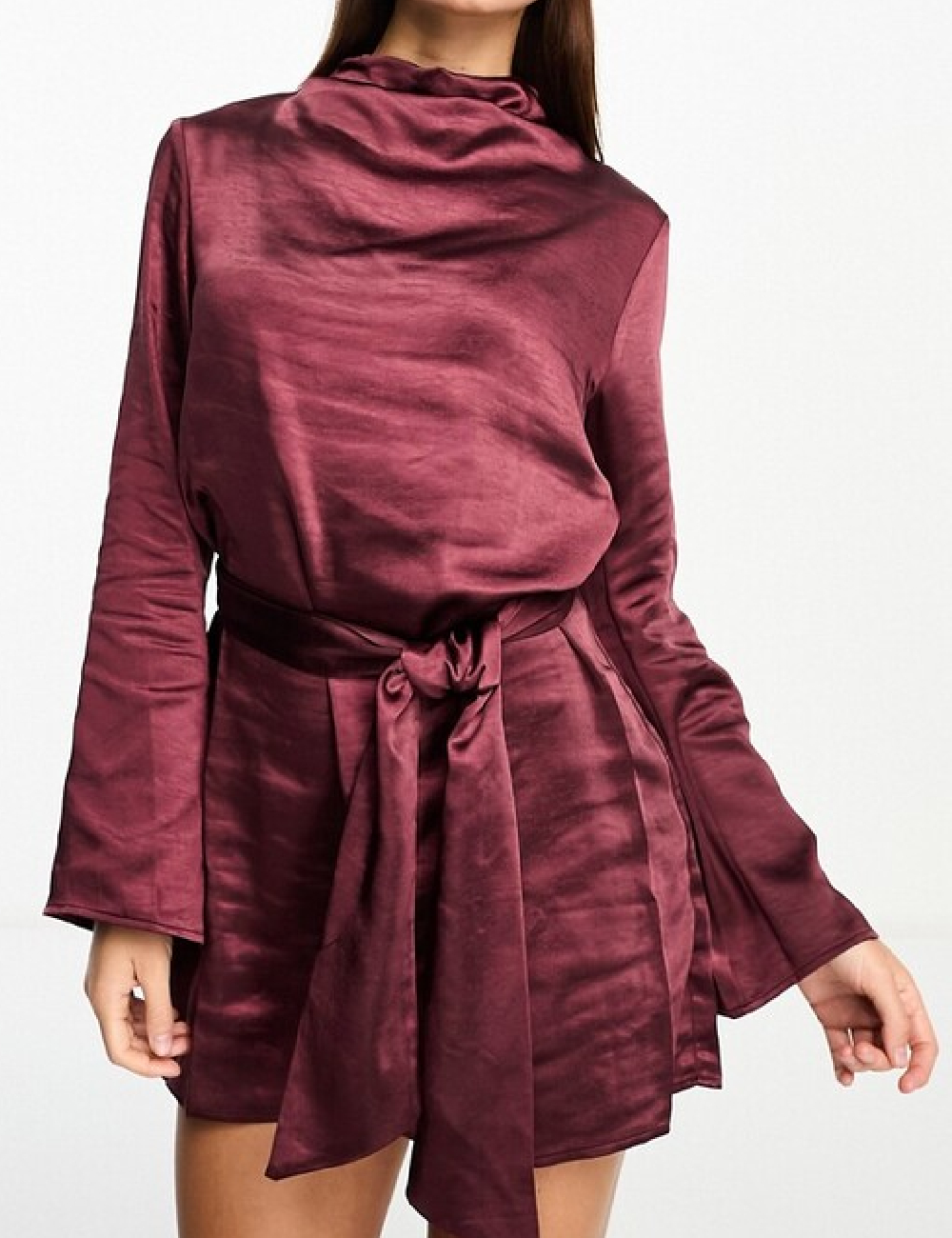 Rochie scurta Pretty Lavish, visiniu - 1 | YEO