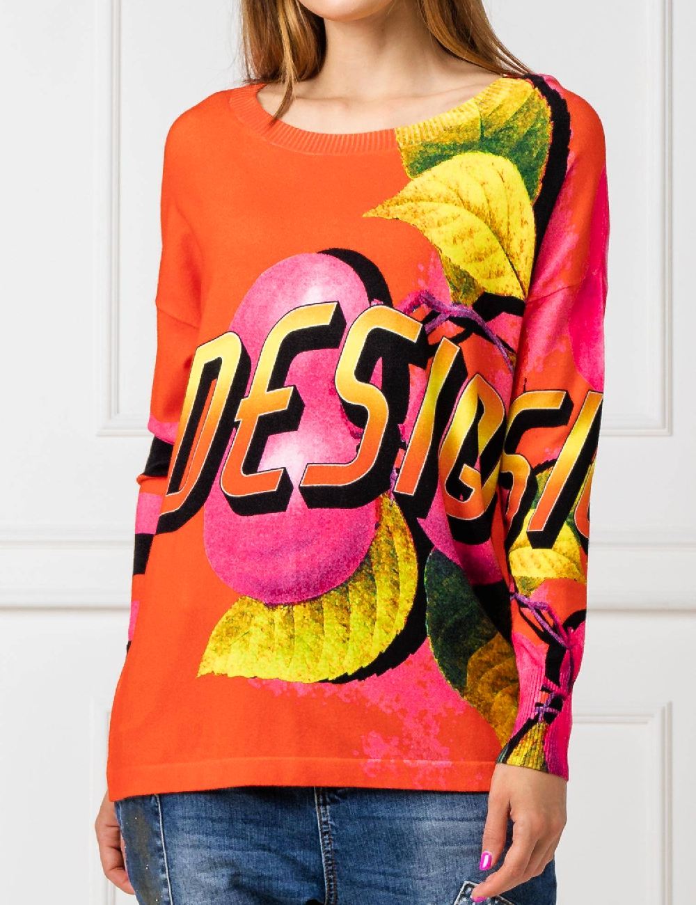Bluza Desigual, portocaliu - 1 | YEO