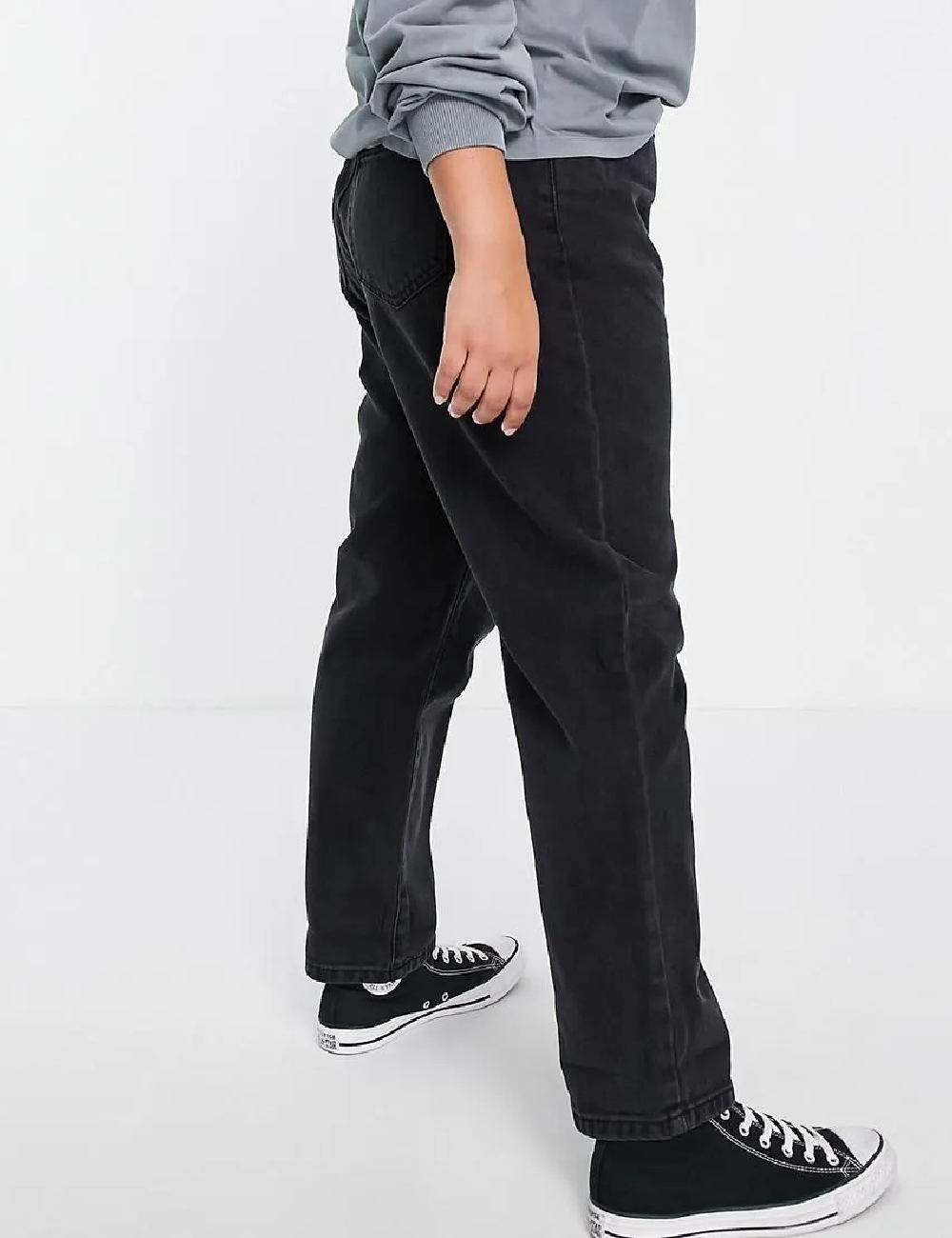 Blugi Don t think twice Curve, negru - 1 | YEO