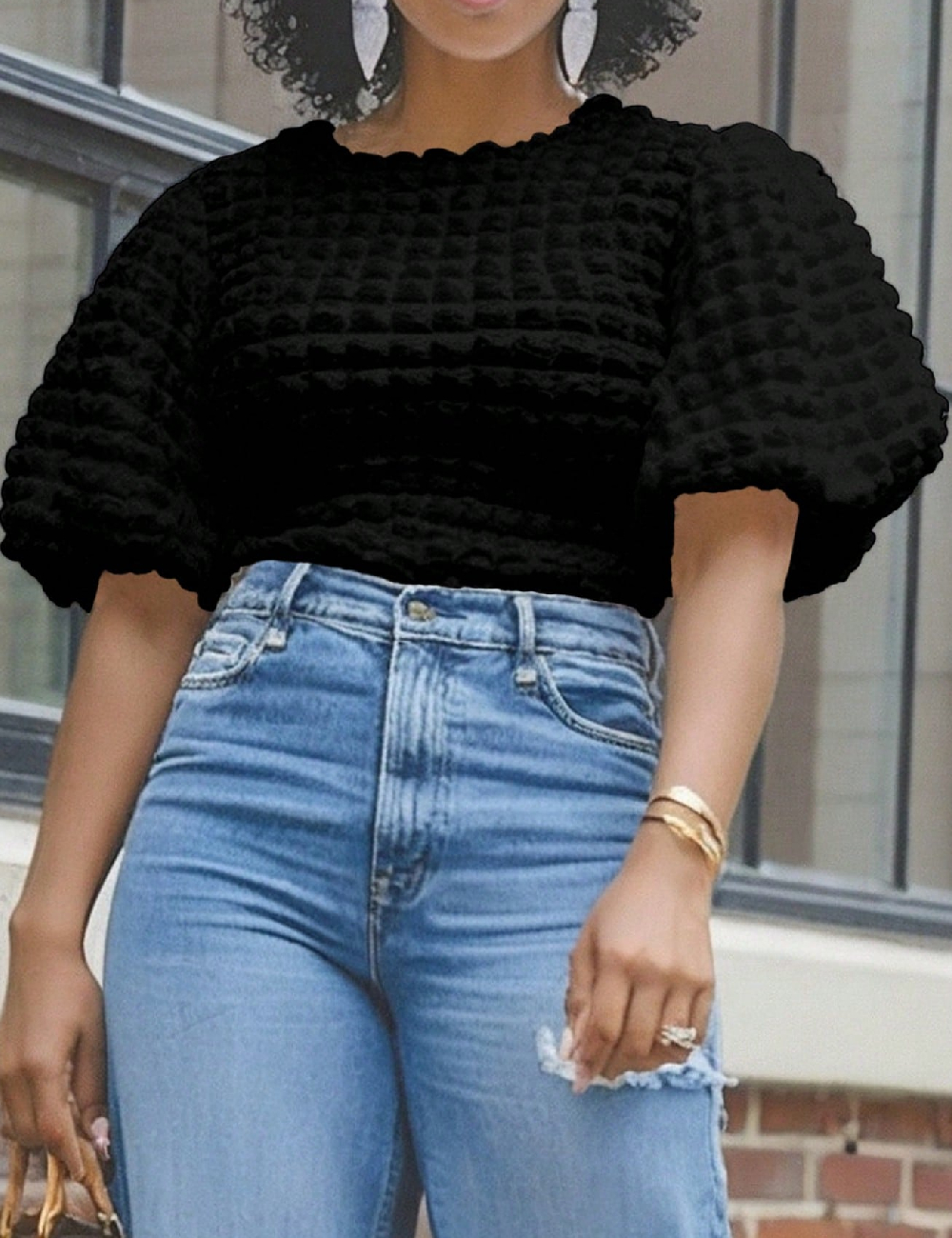 Bluza SHEIN CURVE, negru