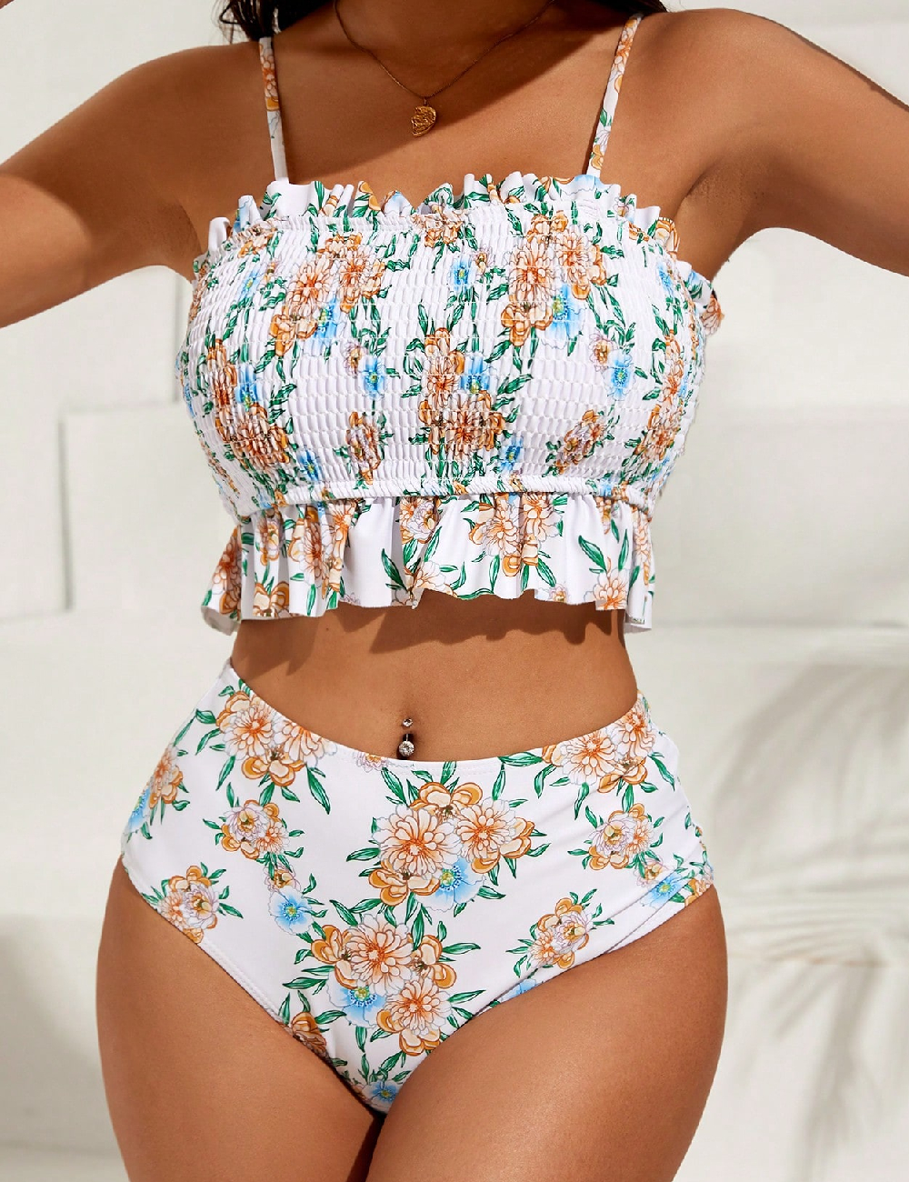 Costum de baie SHEIN, floral
