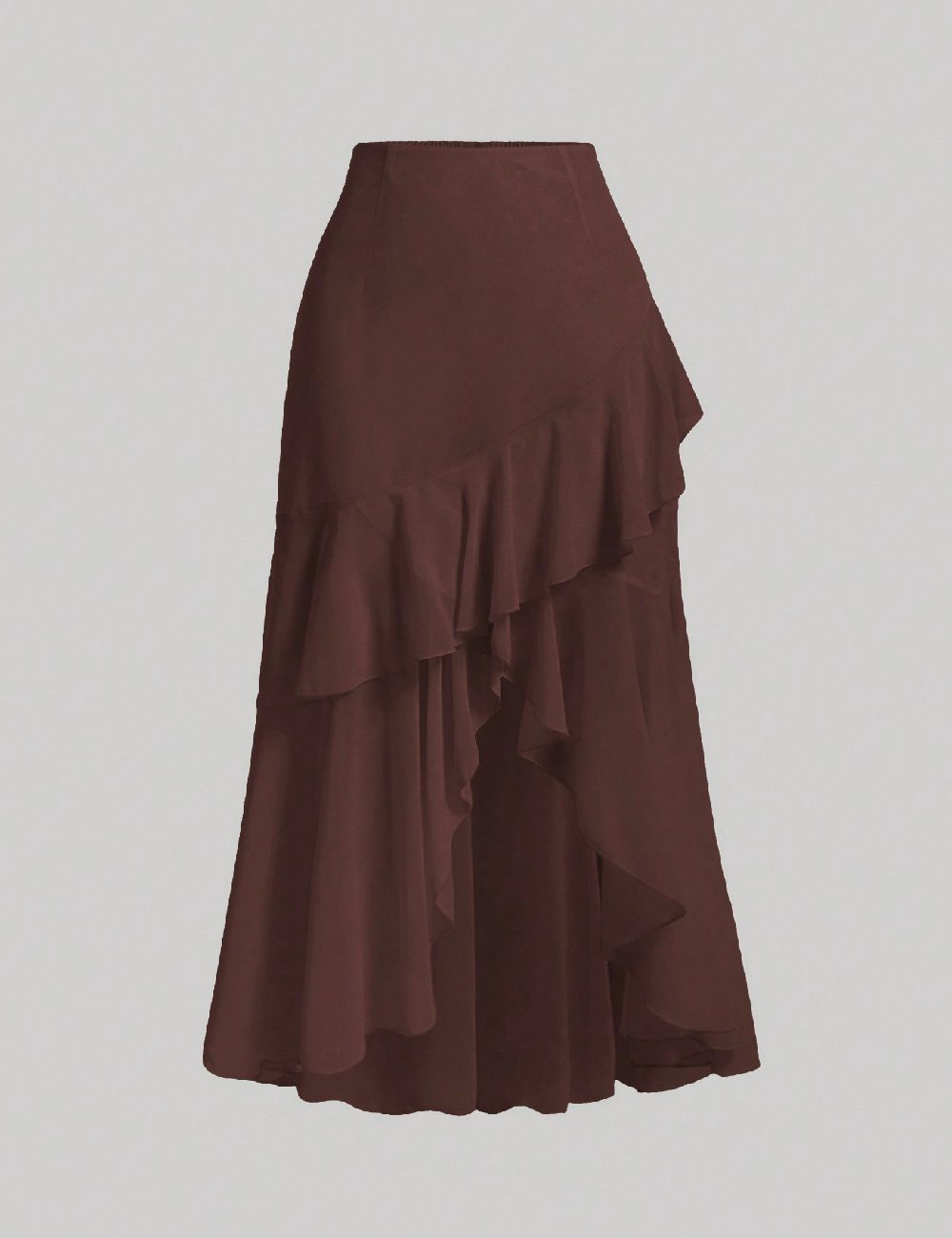 Fusta SHEIN CURVE, maro