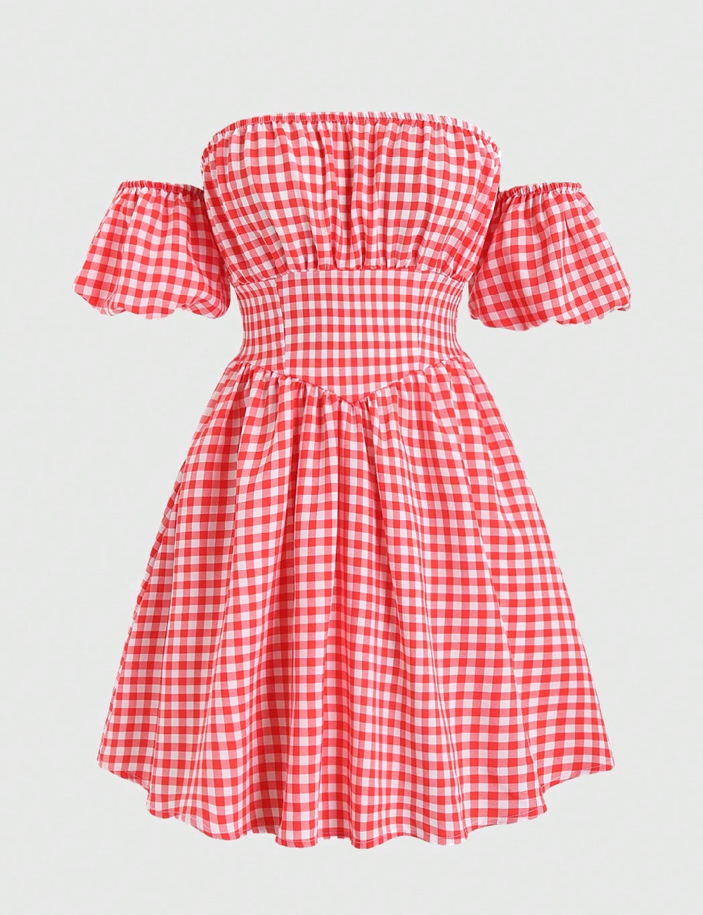 Rochie scurta SHEIN, rosu/alb