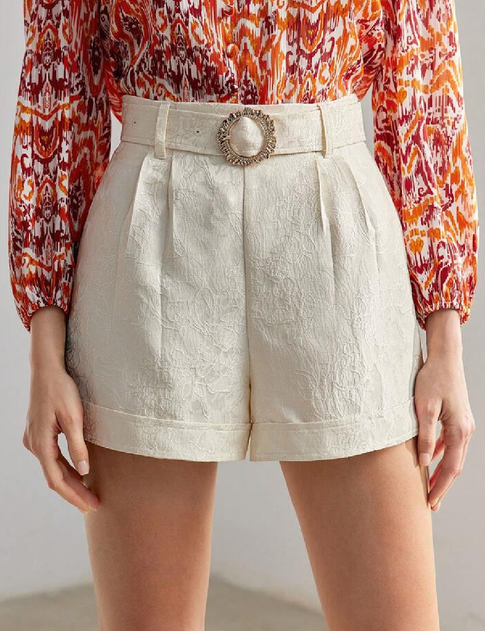 Pantaloni scurti SHEIN, ecru - 1 | YEO