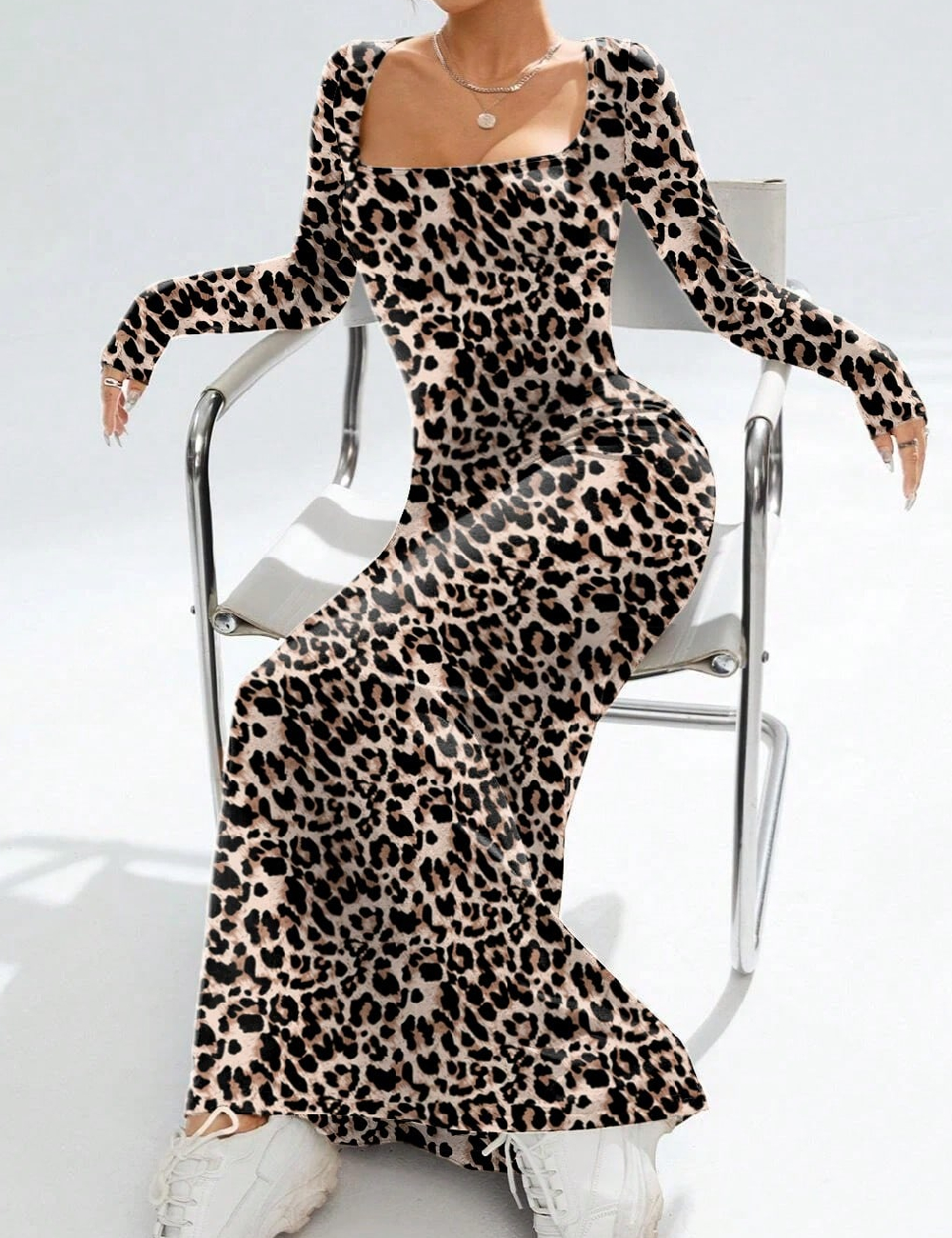 Rochie lunga SHEIN, animal print