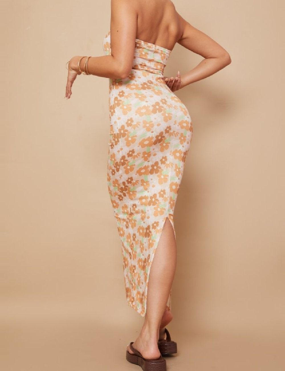 Rochie lunga PRETTYLITTLETHING, floral print - 1 | YEO