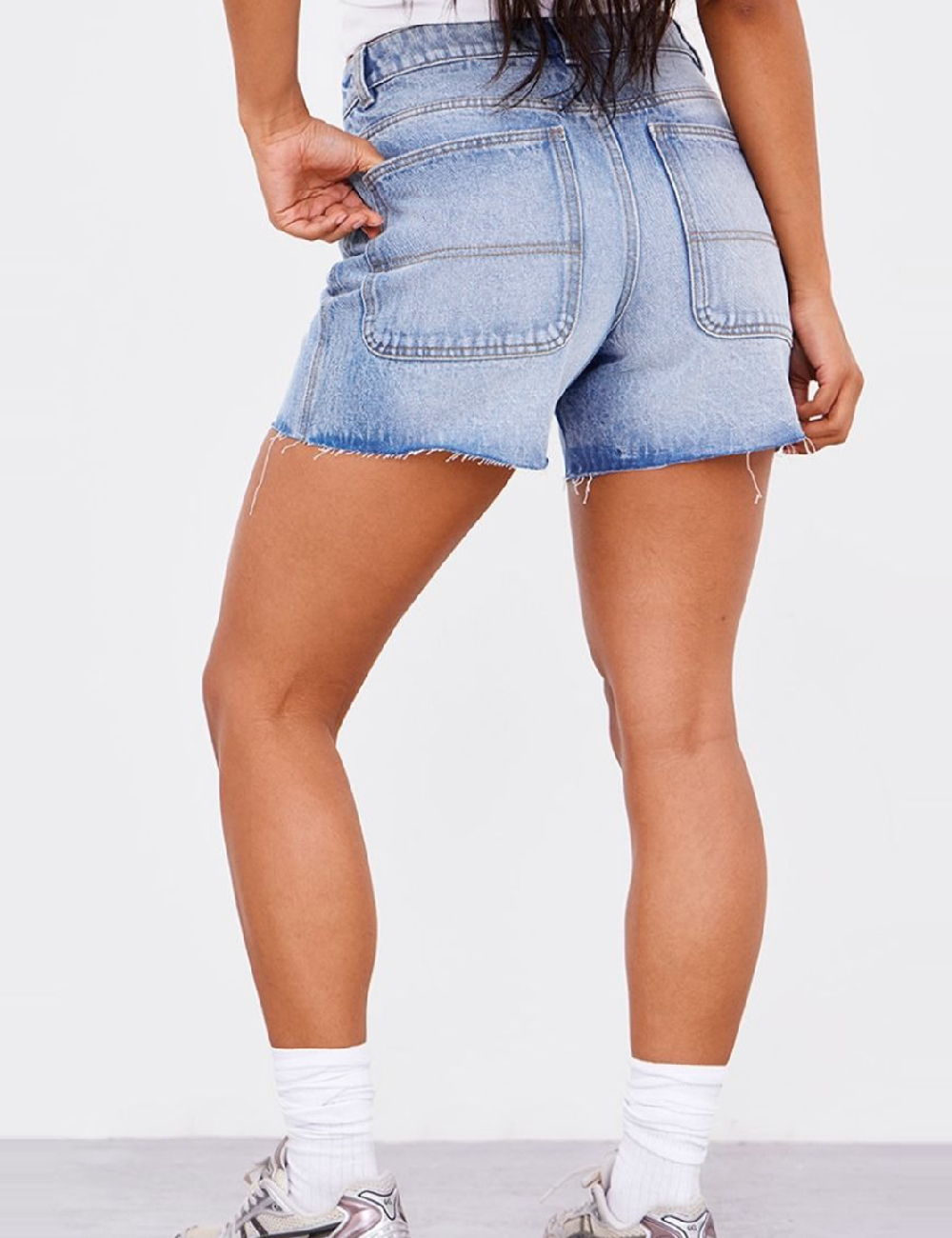 Pantaloni scurti PRETTYLITTLETHING, albastru - 1 | YEO